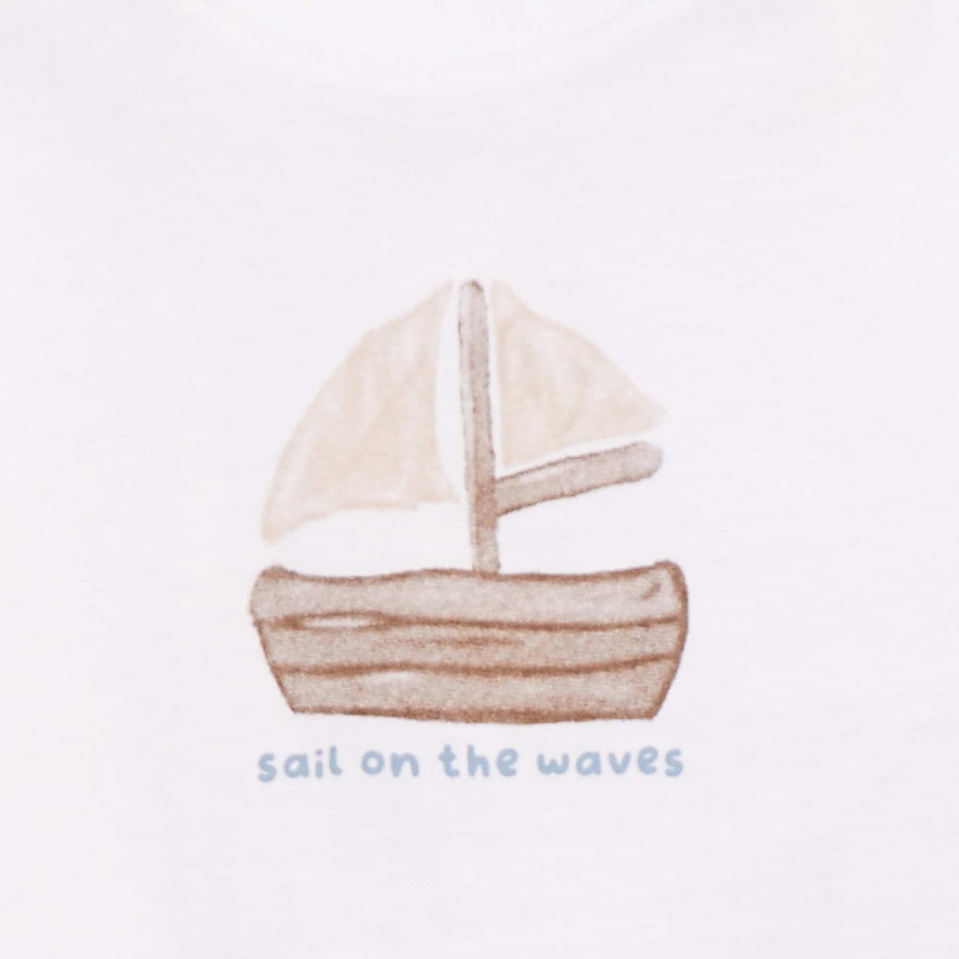 Débardeur imprimé 'bateau' BLANC
