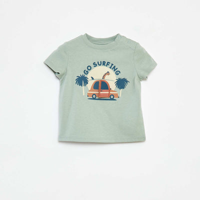 T-shirt à manches courtes avec animation VERT