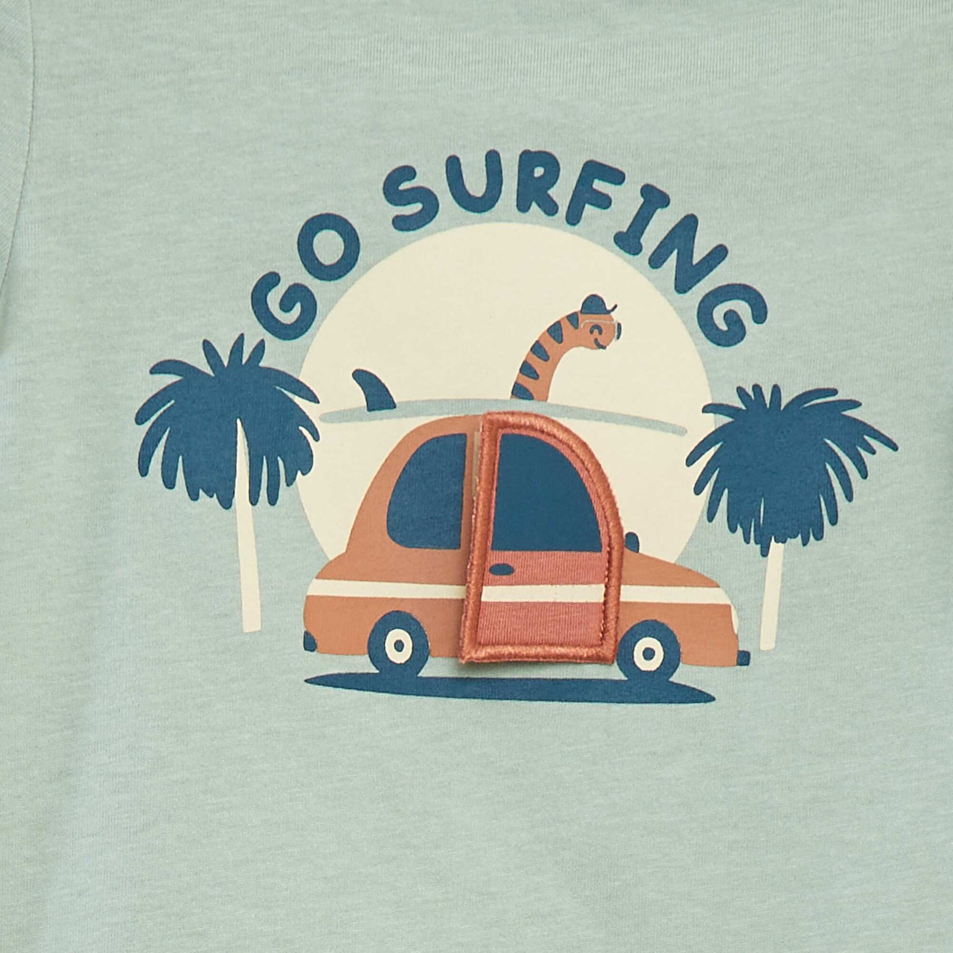 T-shirt à manches courtes avec animation VERT