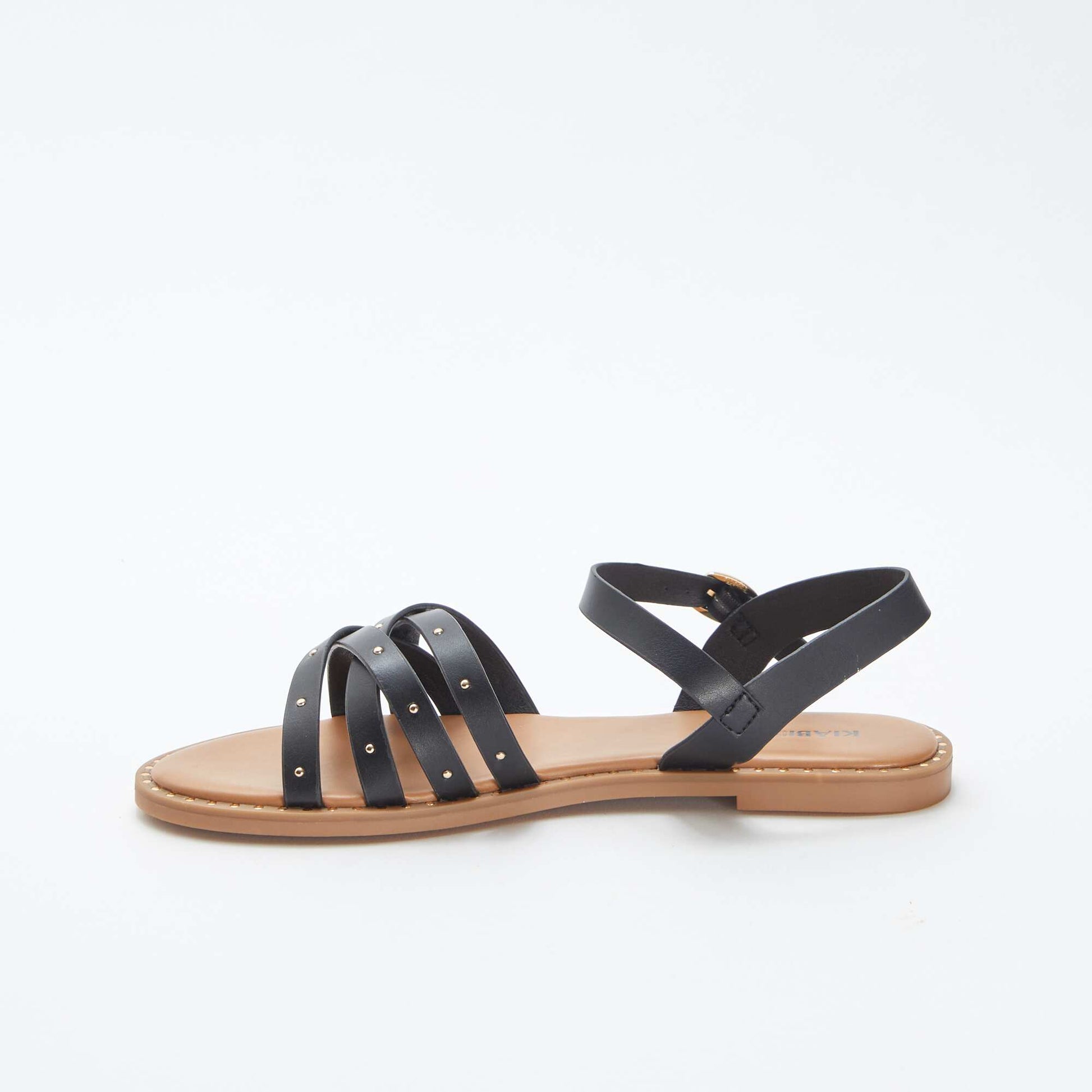 Sandales à brides cloutées NOIR