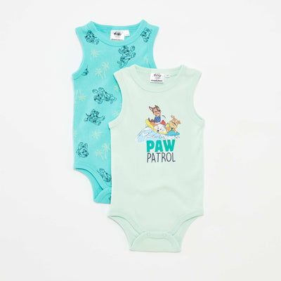Lot de 2 bodies sans manches 'Pat Patrouille' BLEU