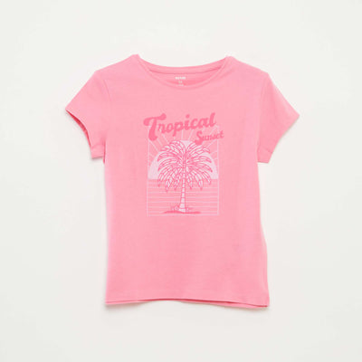 T-shirt imprimé fantaisie ROSE