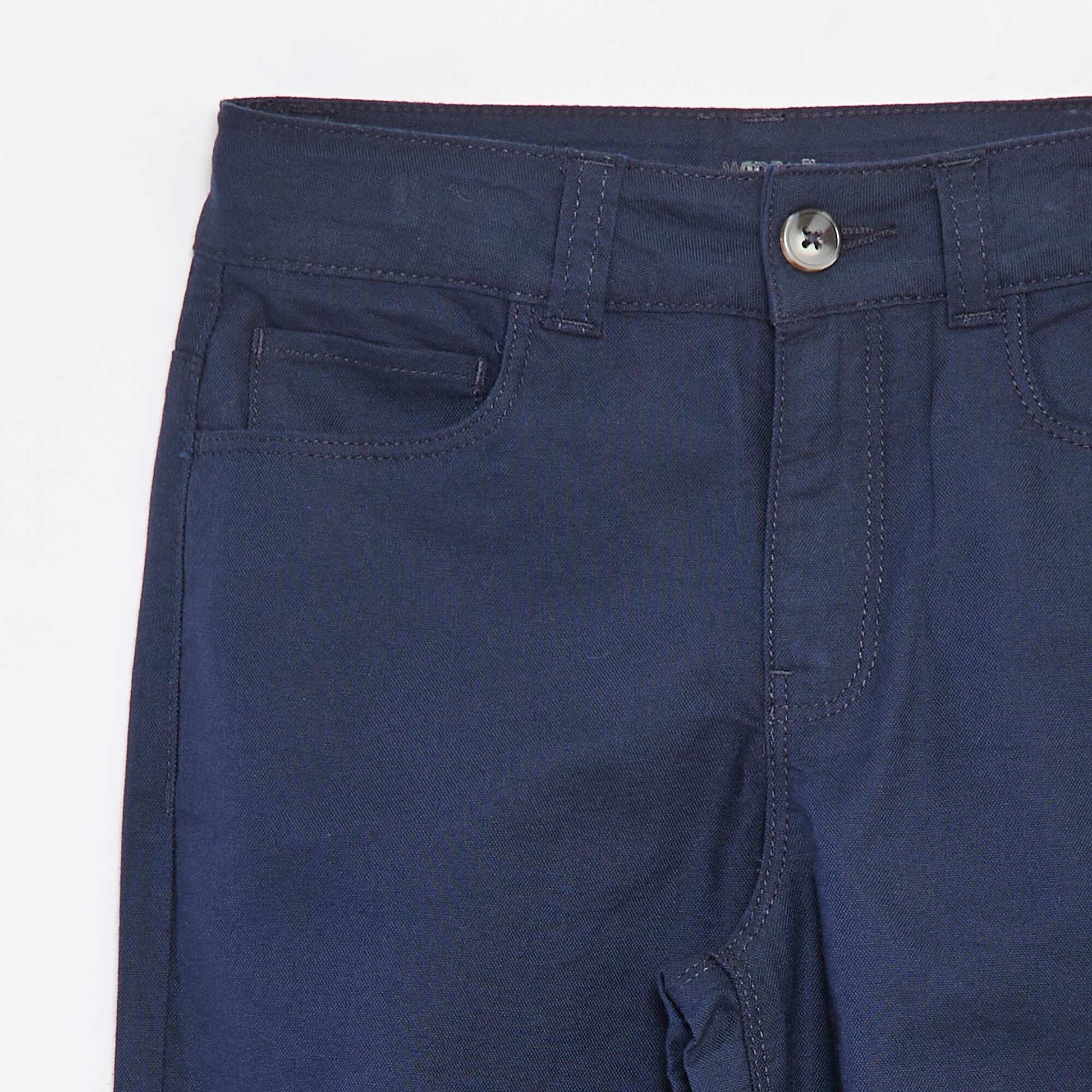 Pantalon en oxford wide leg  / coupe large BLEU