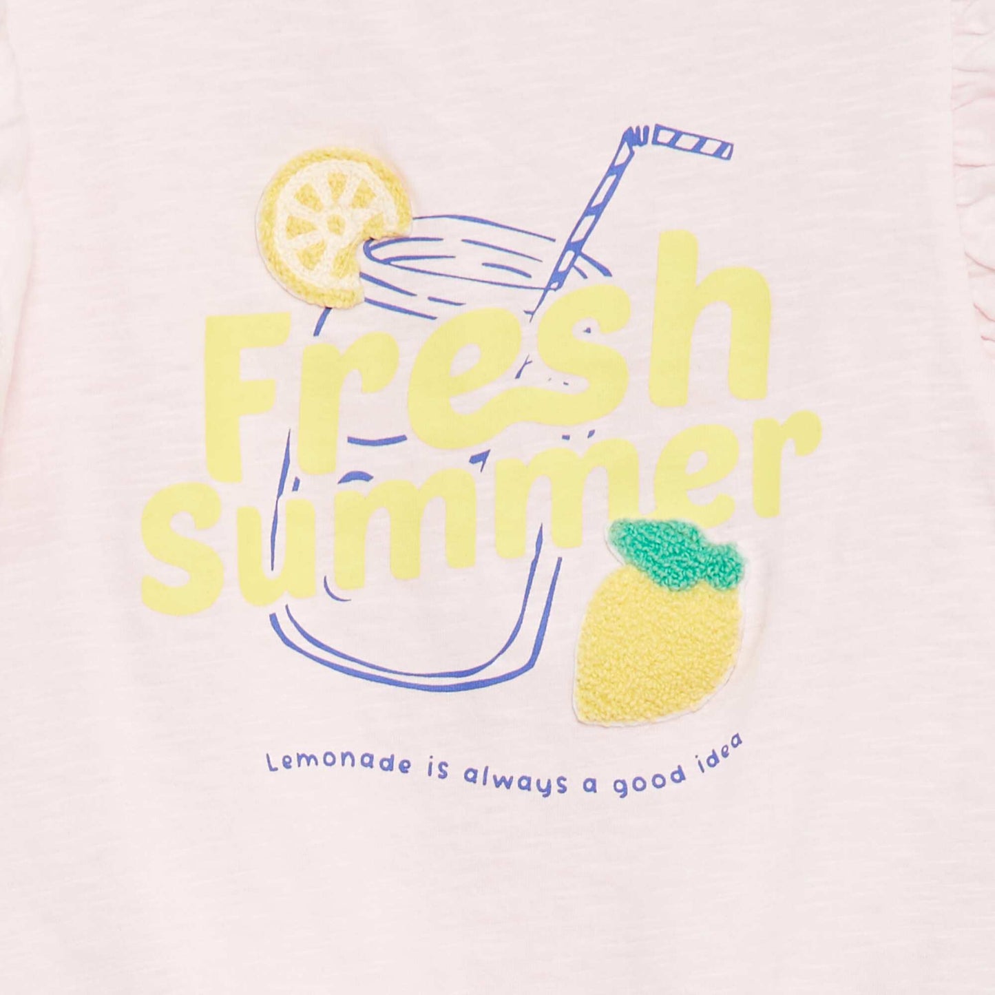 T-shirt fantaisie en coton ROSE