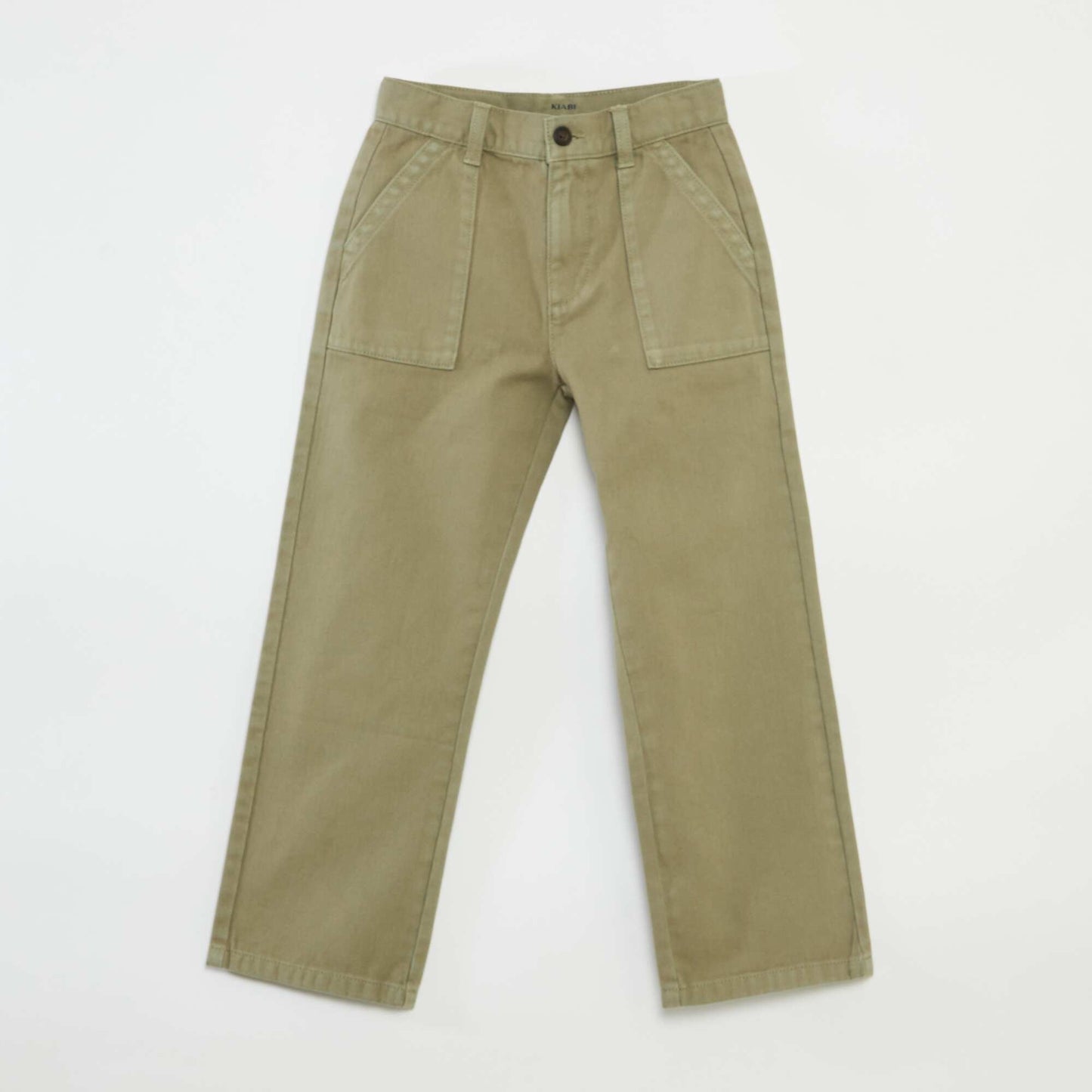 Pantalon regular à poches KAKI