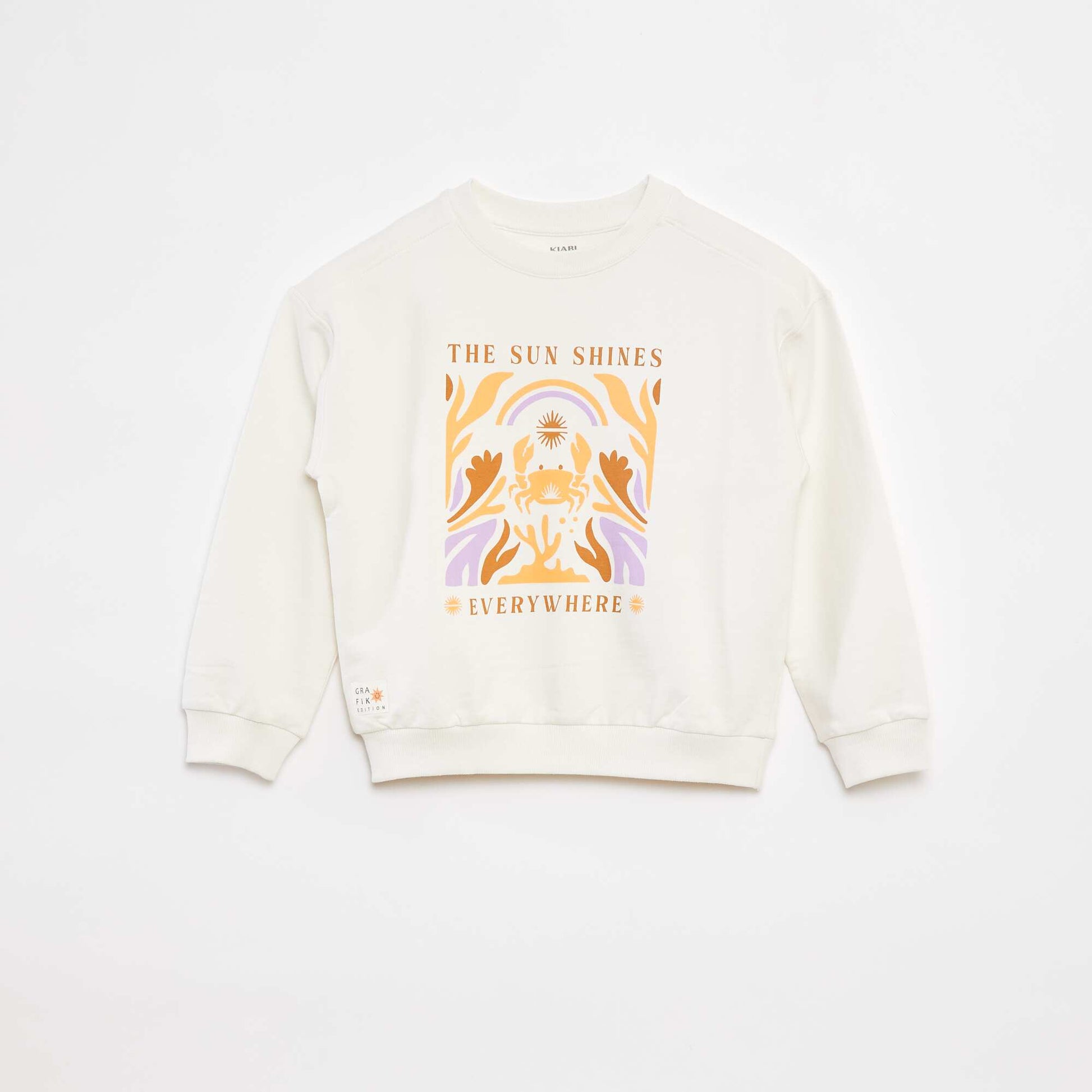 Sweat à col rond imprimé - Grafik Edition BLANC