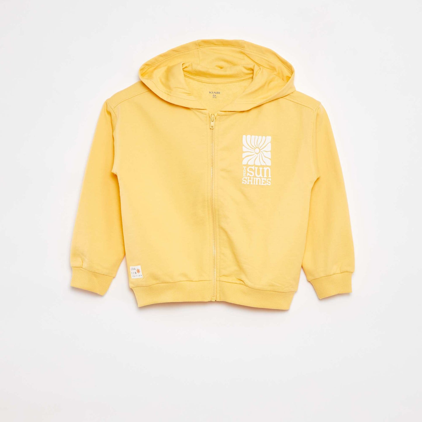 Sweat zippé à capuche - Grafik Edition JAUNE