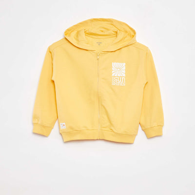 Sweat zippé à capuche - Grafik Edition JAUNE