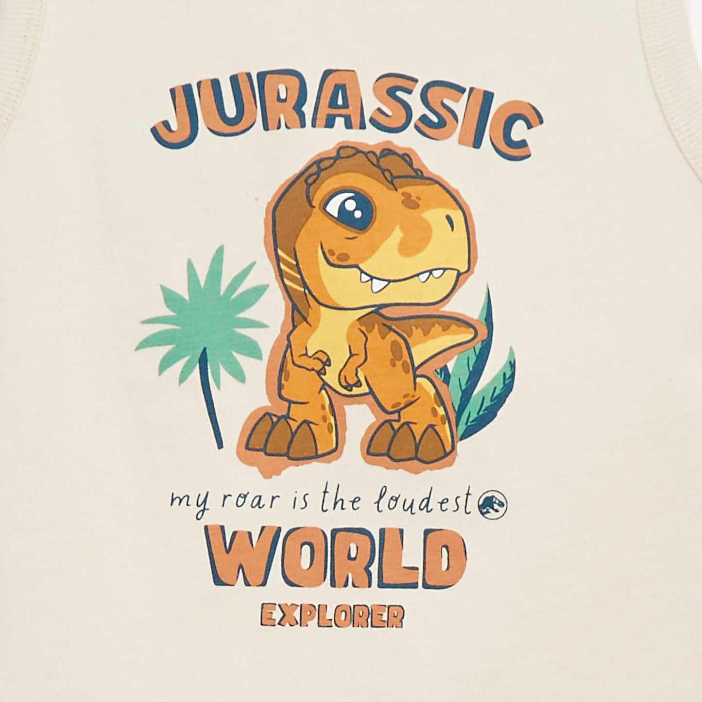 Pyjama court débardeur + short 'Jurassic World' - 2 pièces BEIGE