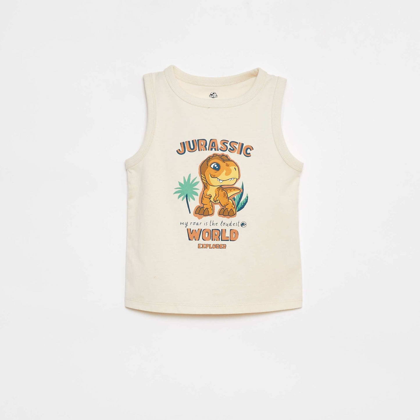 Pyjama court débardeur + short 'Jurassic World' - 2 pièces BEIGE