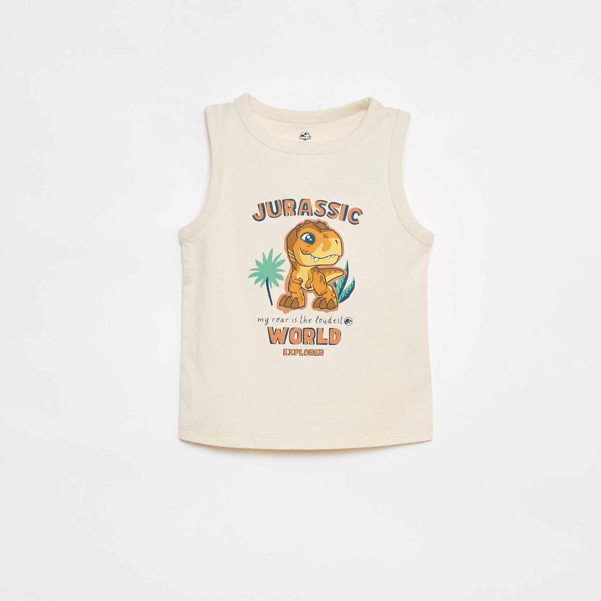 Pyjama court débardeur + short 'Jurassic World' - 2 pièces BEIGE