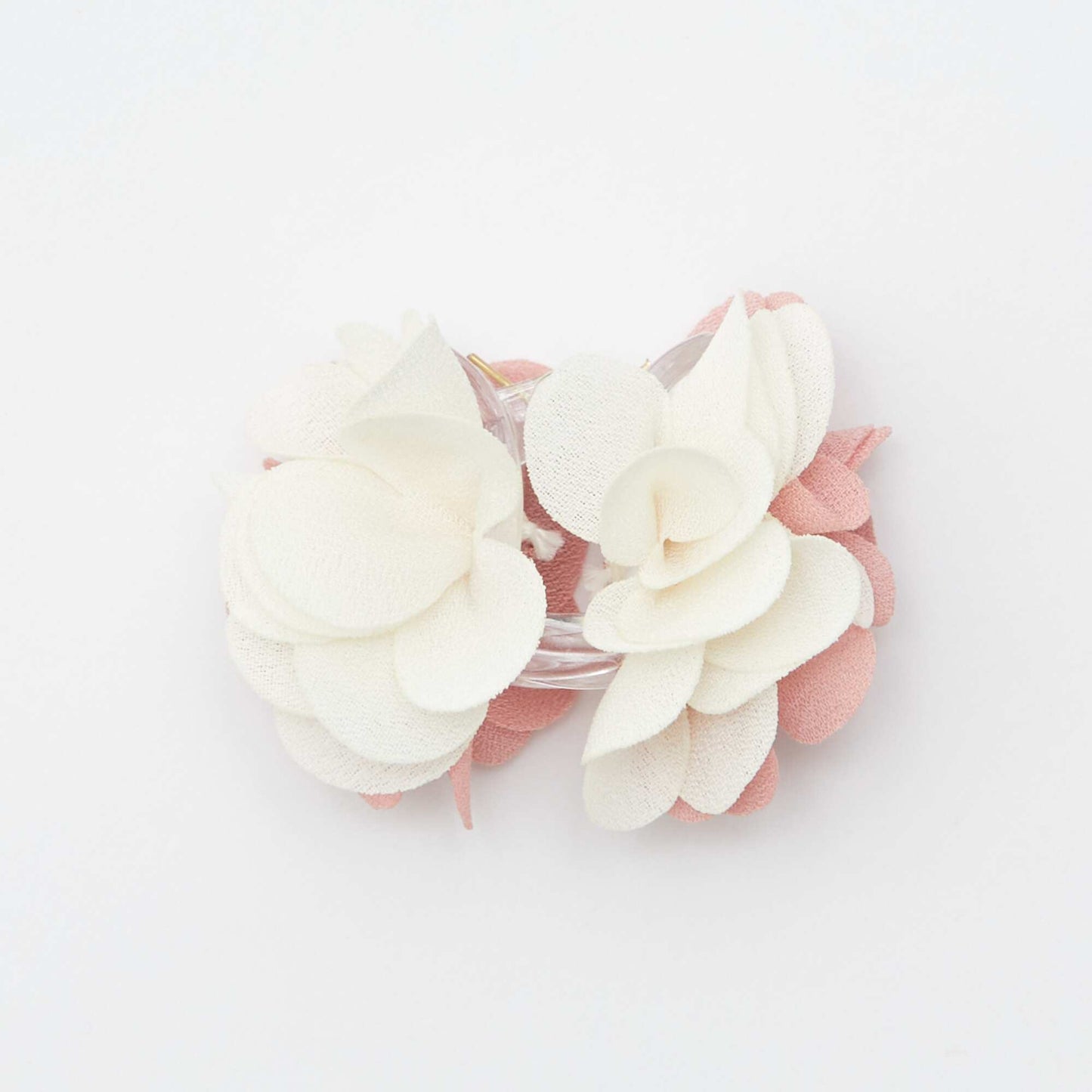 Lot de 2 pinces crabes à fleurs ROSE