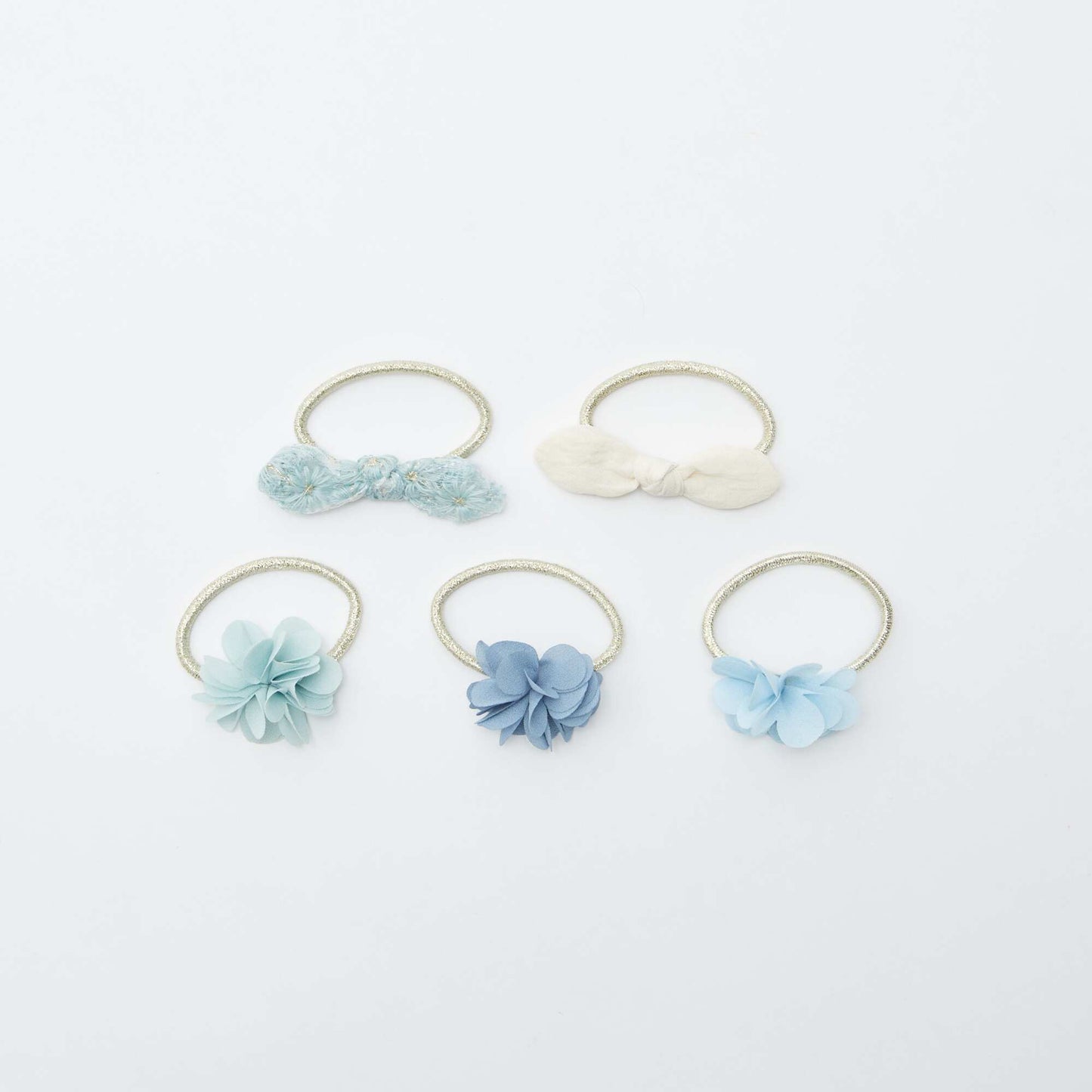 Lot de 5 élastiques cérémonie BLEU