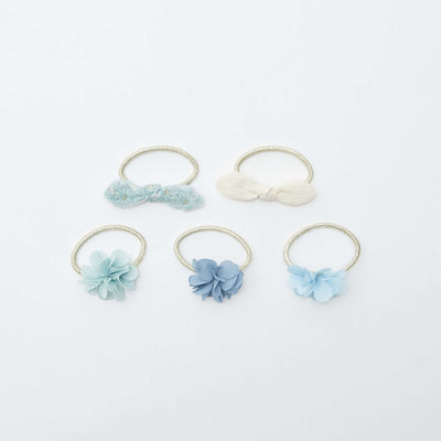 Lot de 5 élastiques cérémonie BLEU