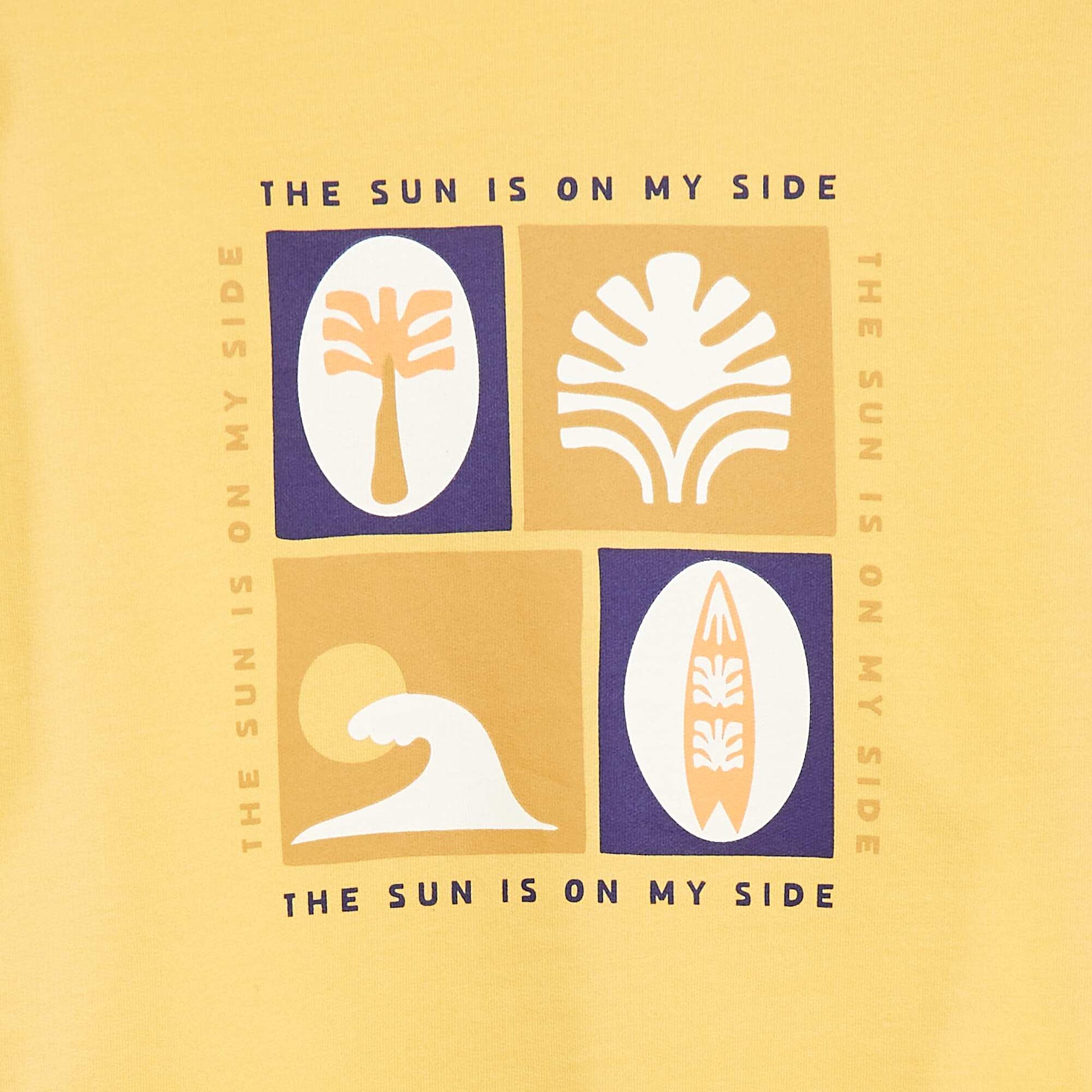 Sweat à col rond imprimé - Grafik Edition JAUNE