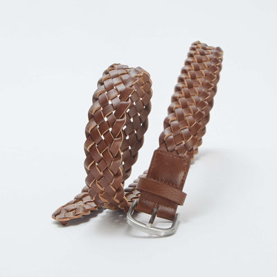 Ceinture tressée en simili MARRON
