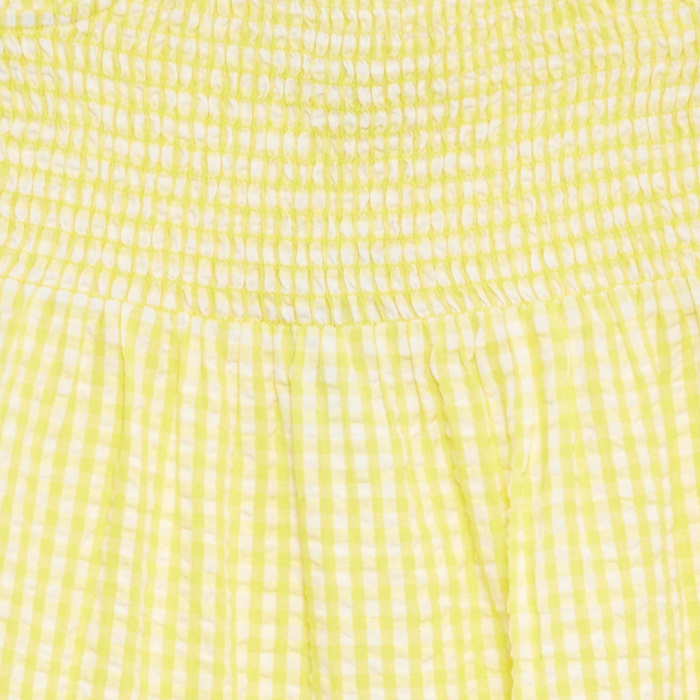 Robe matière crépon avec haut smocké JAUNE