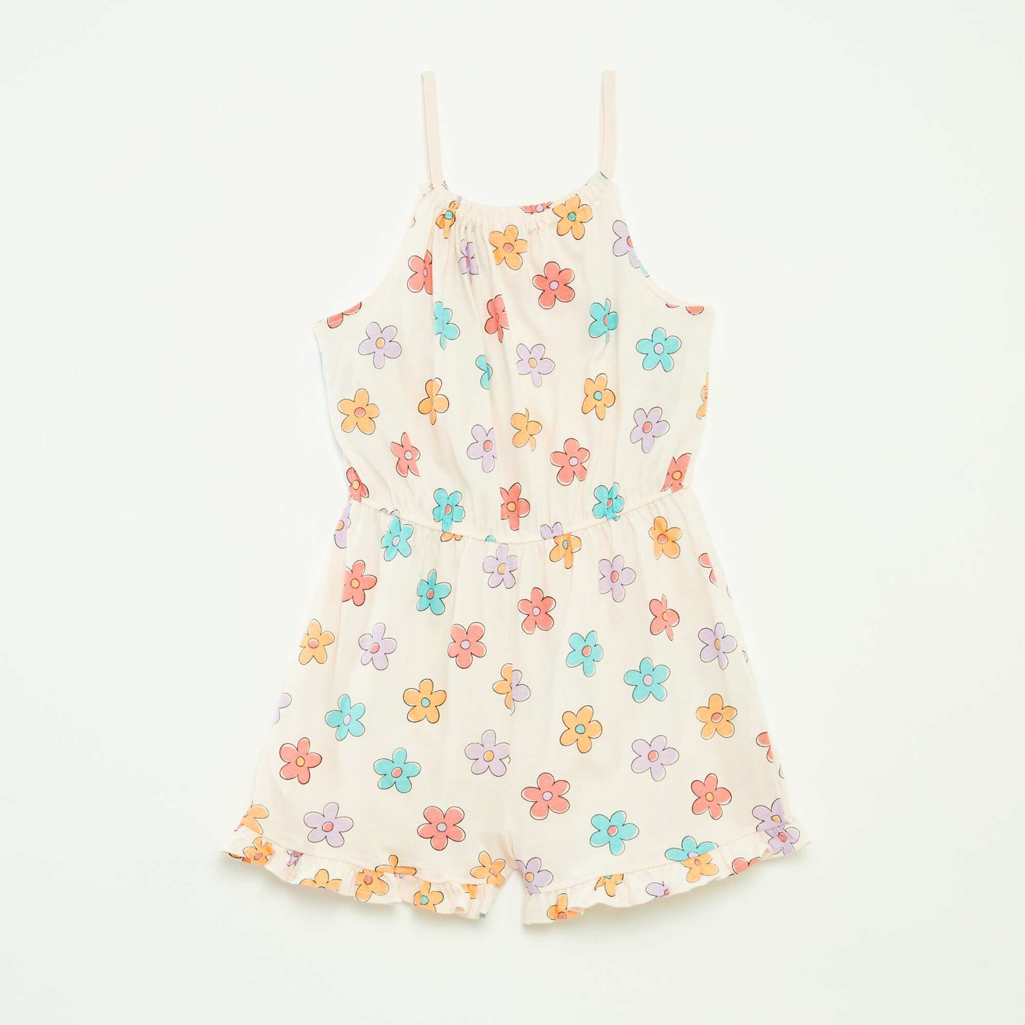 Combishort à bretelles avec imprimé ROSE