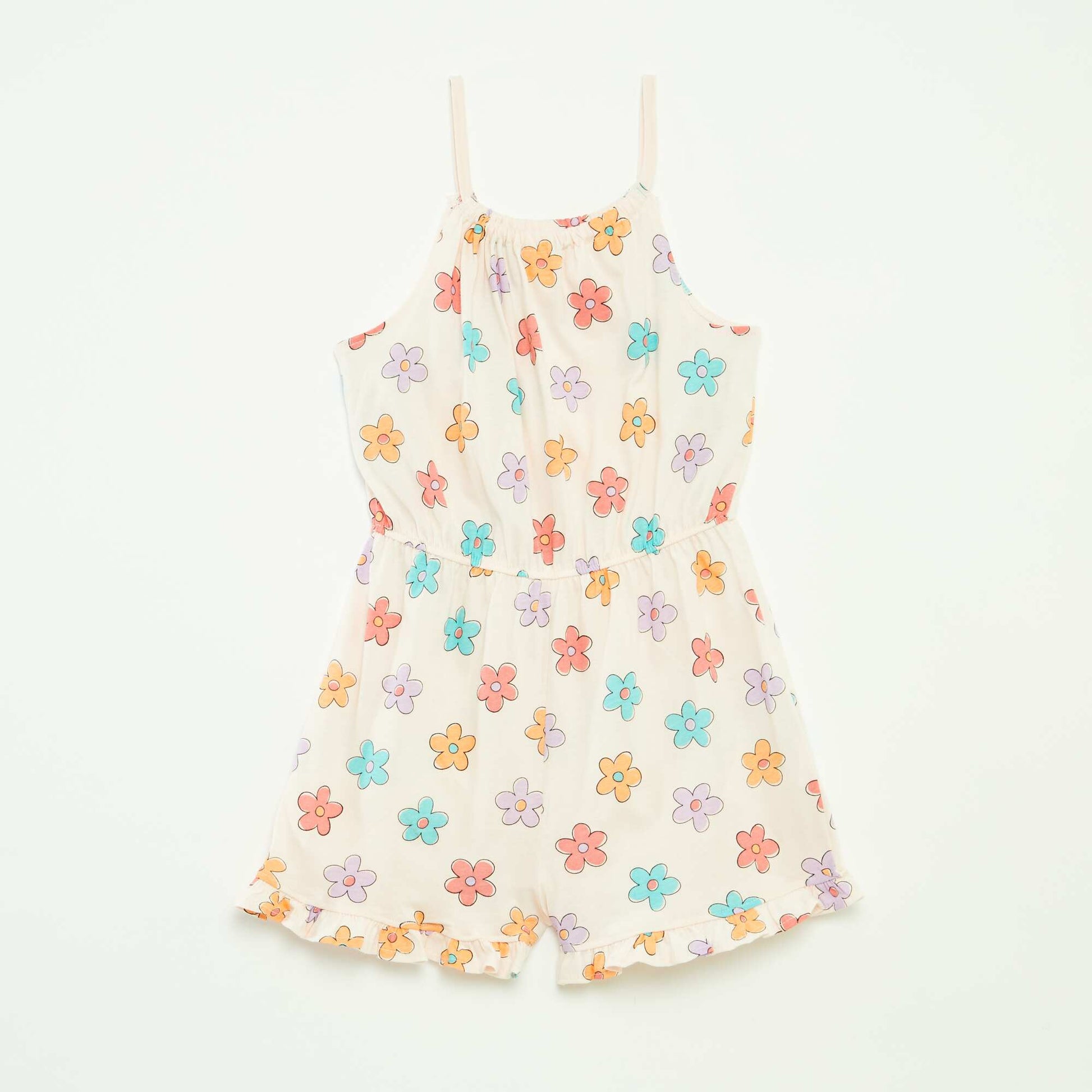 Combishort à bretelles avec imprimé ROSE