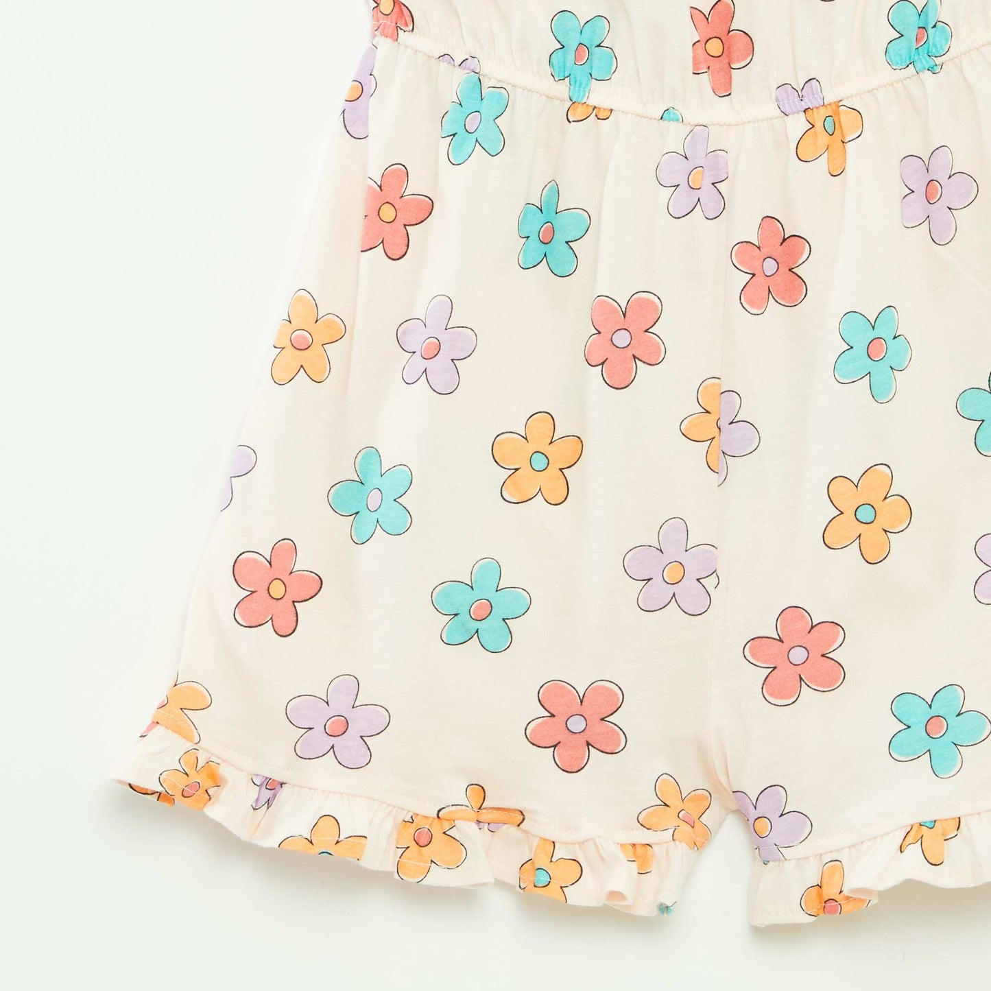 Combishort à bretelles avec imprimé ROSE