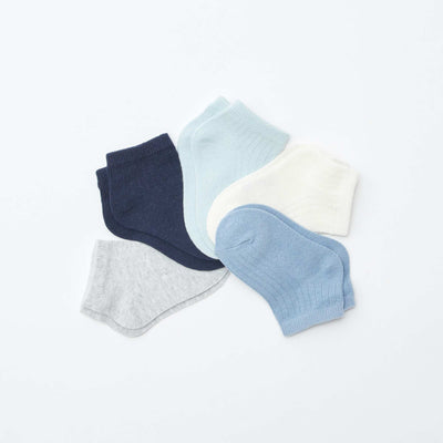 Lot de 5 paires de chaussettes invisibles BLEU