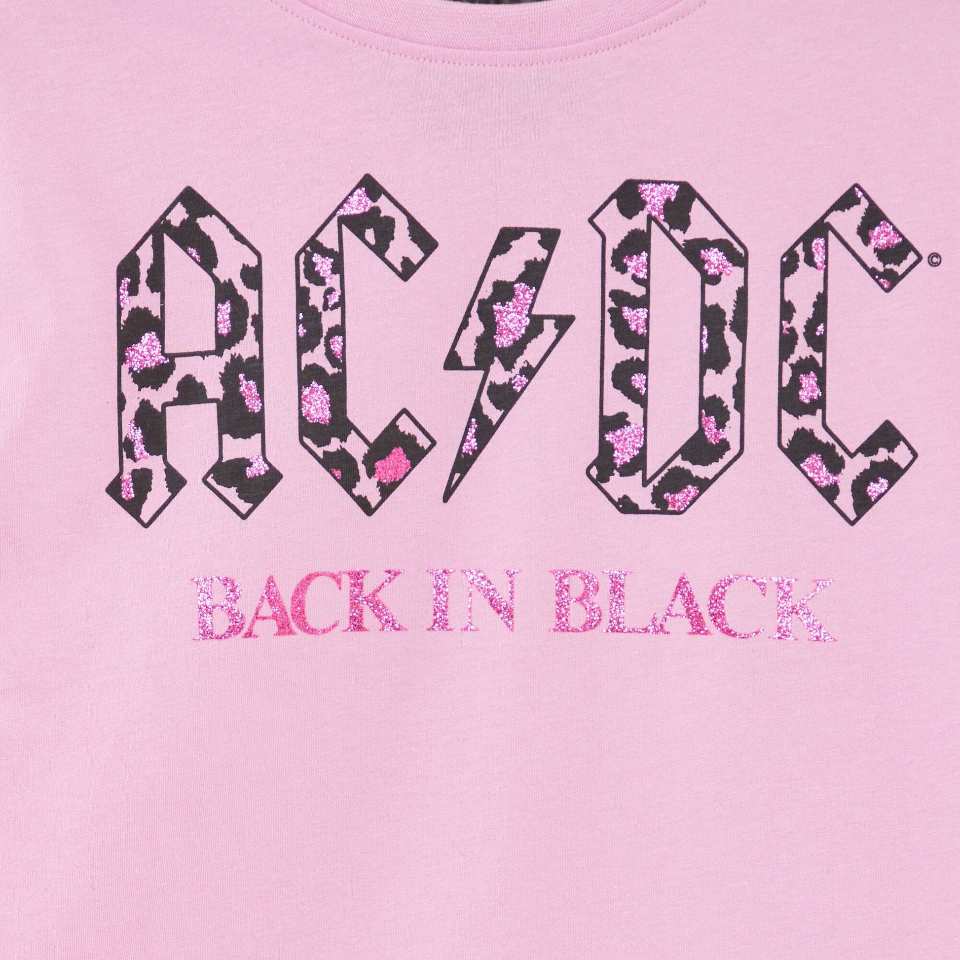 T-shirt AC/DC manches courtes VIOLET