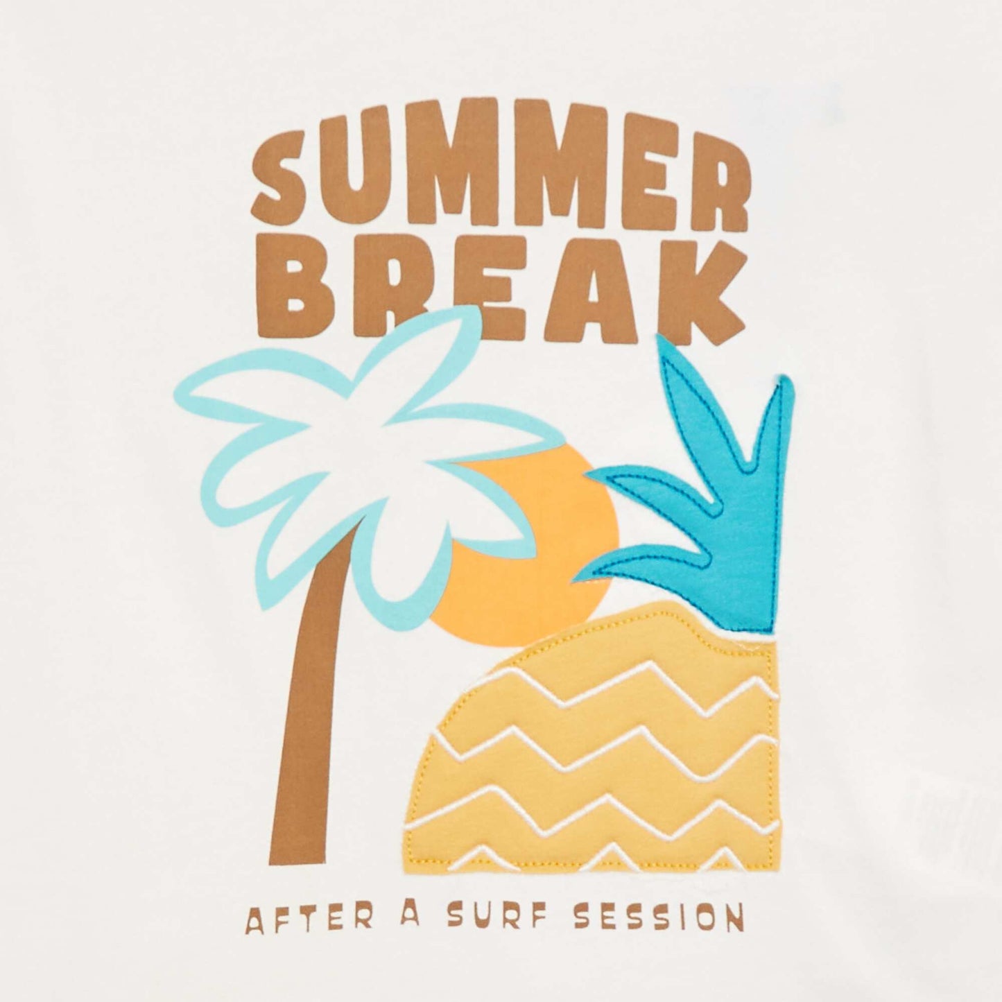 T-shirt imprimé manches courtes BLANC
