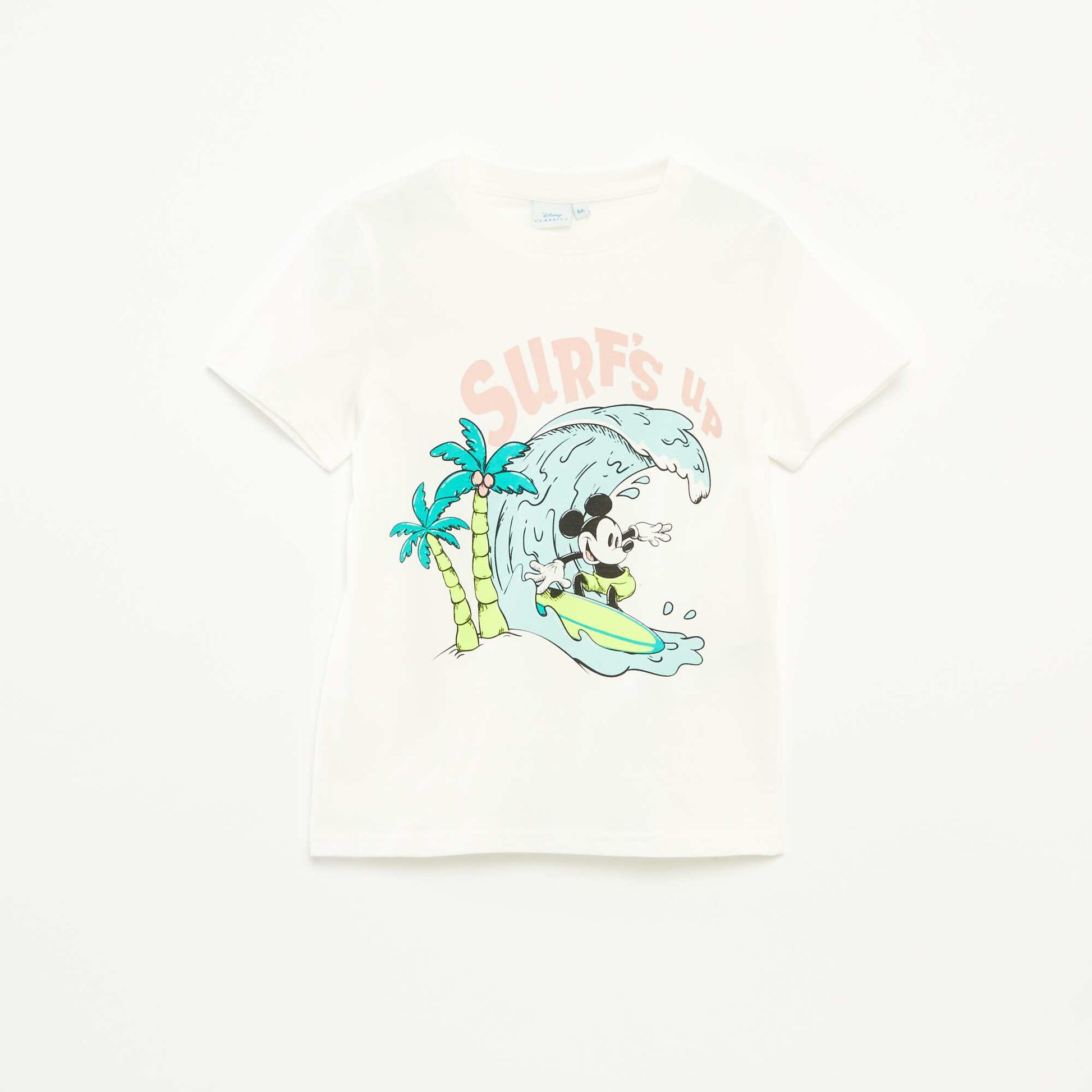 T-shirt 'Disney' 'Mickey' manches courtes BLANC