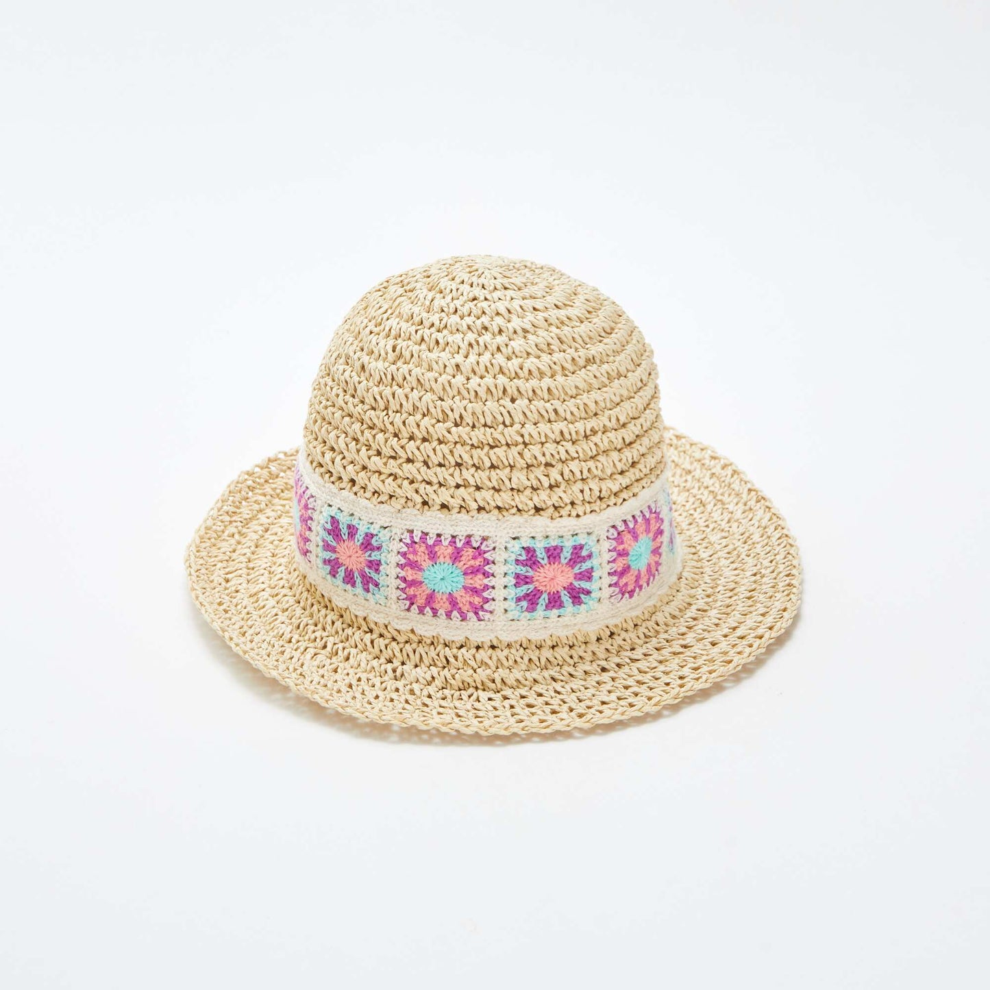 Chapeau forme cloche avec détails macramé VIOLET