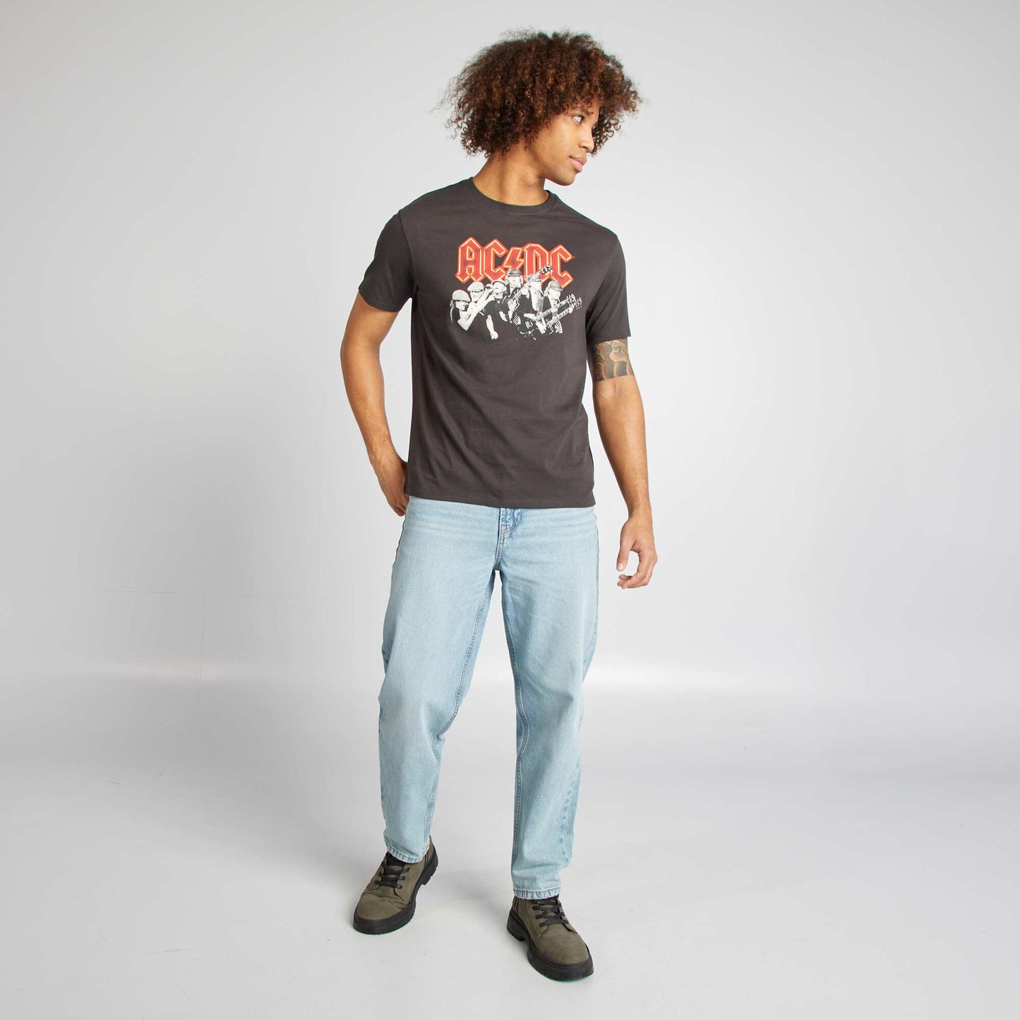T-shirt AC/DC' manches courtes NOIR