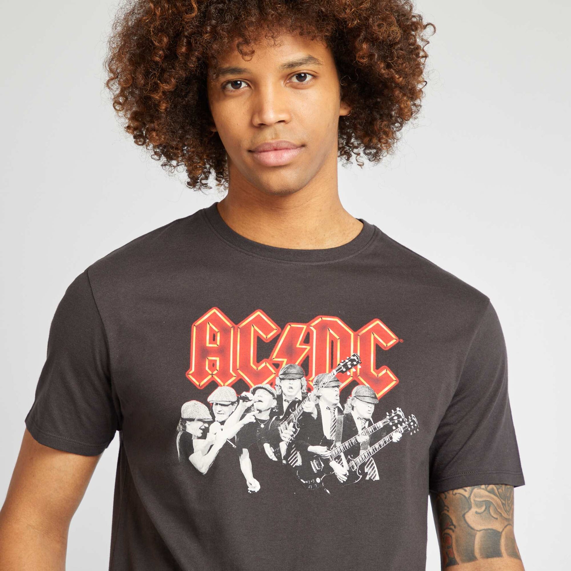 T-shirt AC/DC' manches courtes NOIR