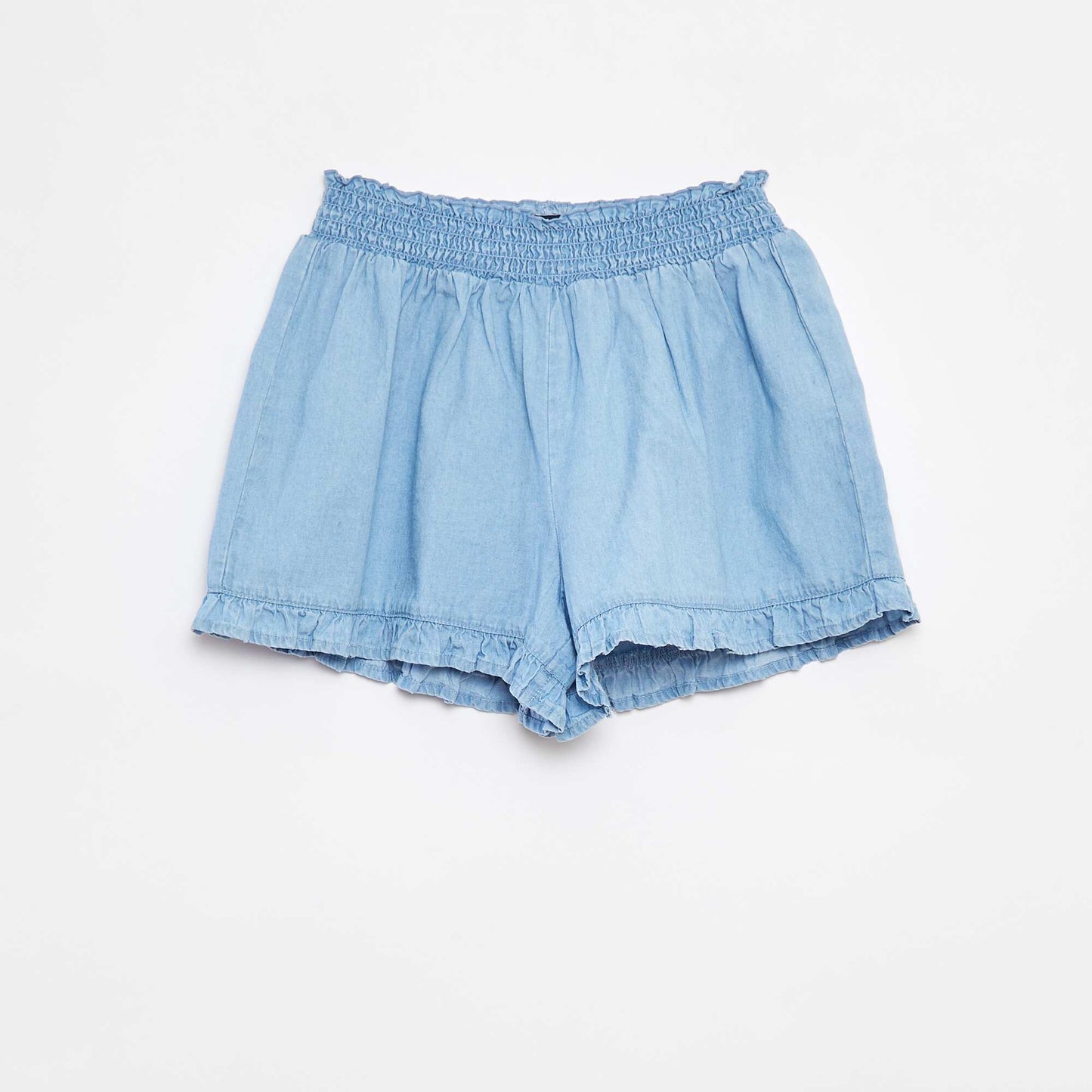 Short léger avec volants BLEU