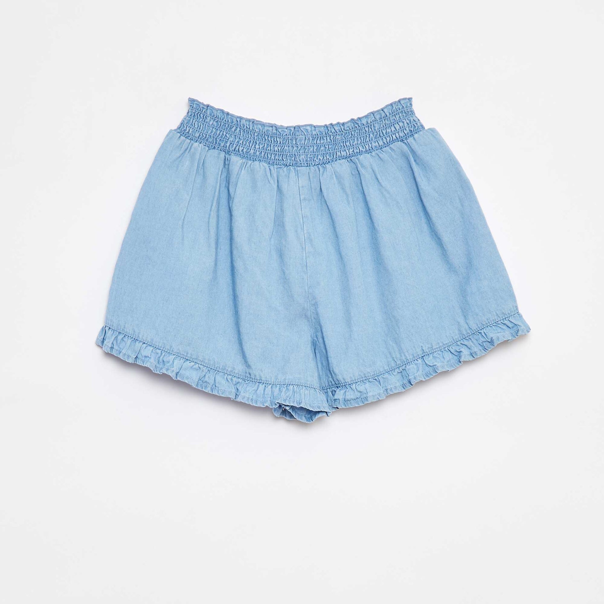 Short léger avec volants BLEU