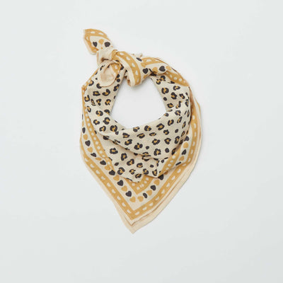 Foulard carré à imprimé BEIGE