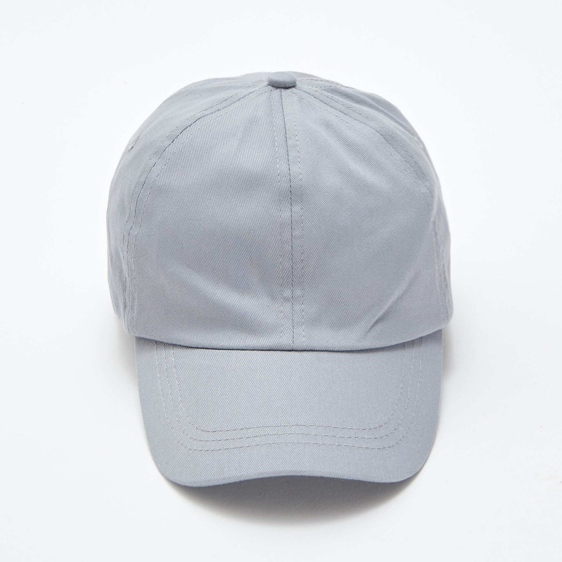Casquette uni en coton GRIS