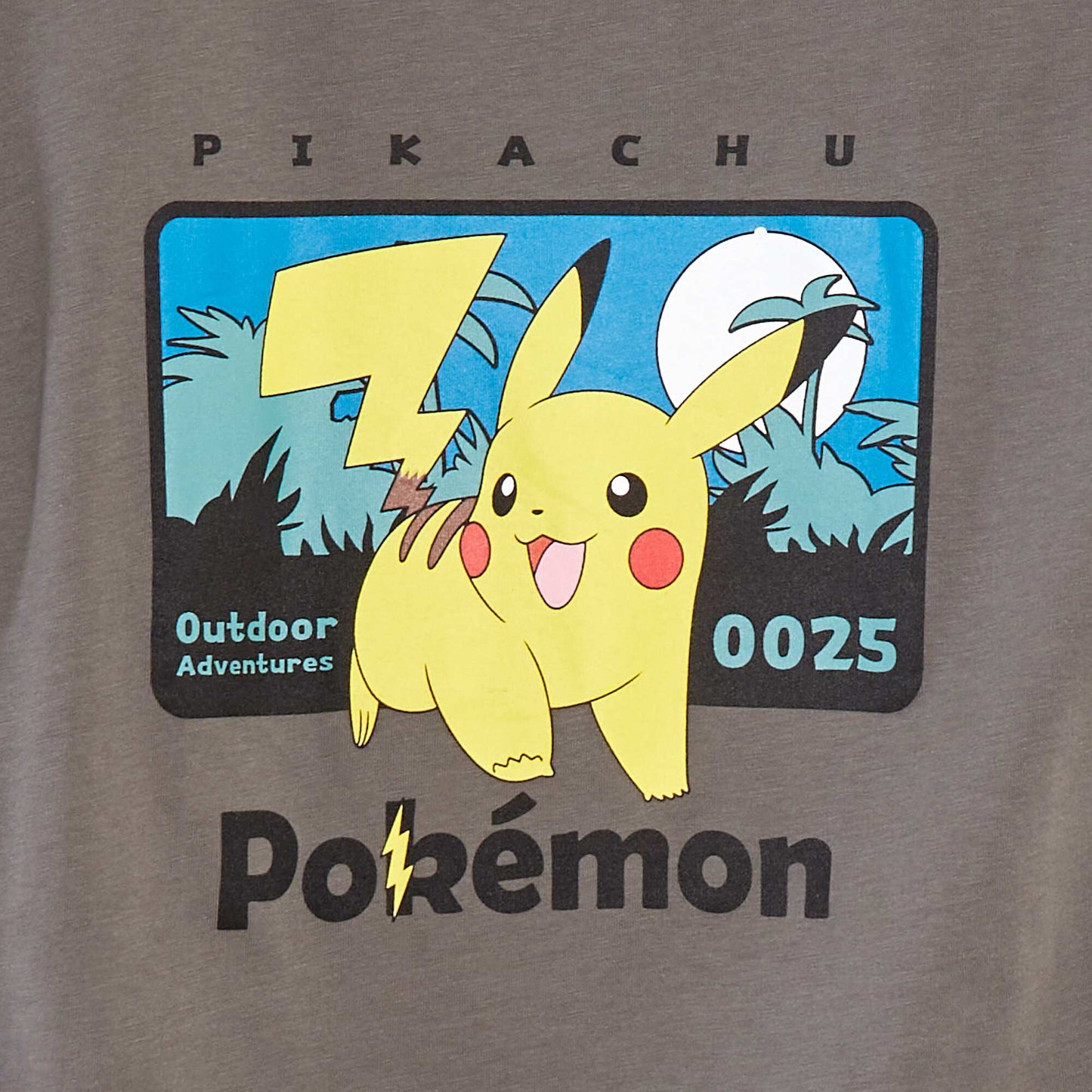 T-shirt 'Pikachu' 'Pokémon' manches courtes MARRON