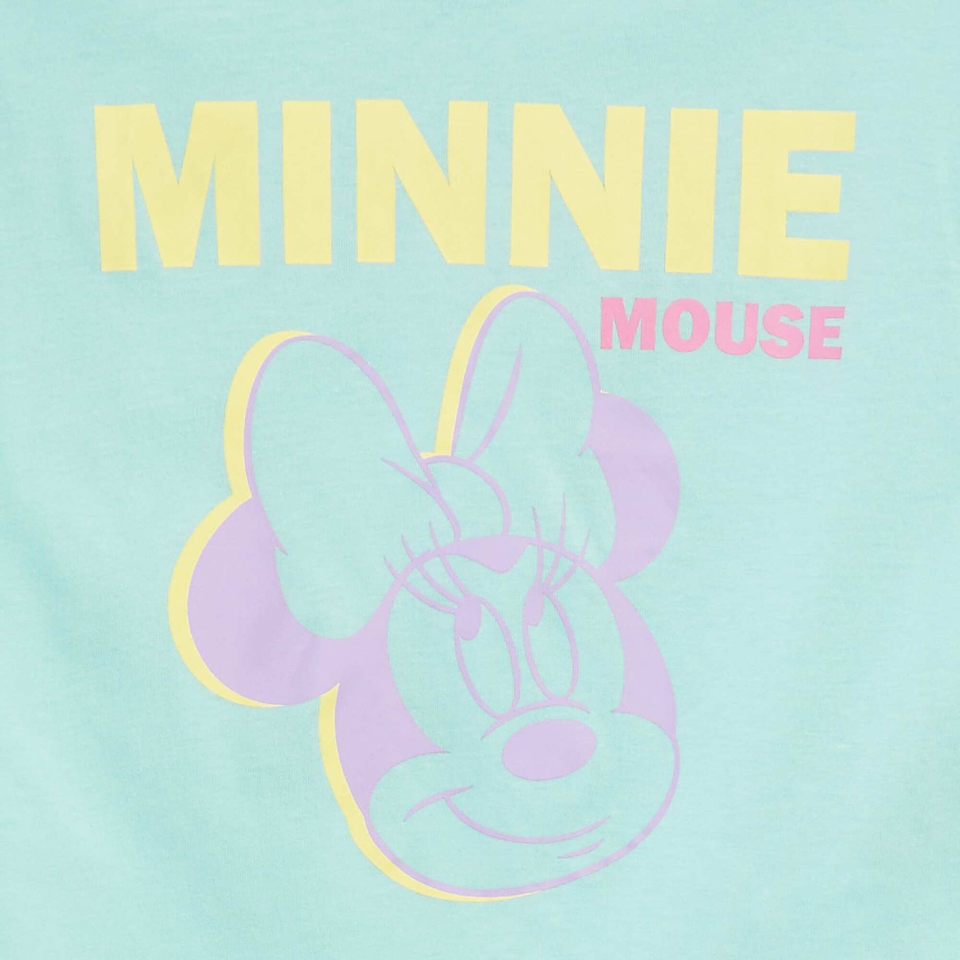 Tee-shirt crop top 'Minnie' BLEU