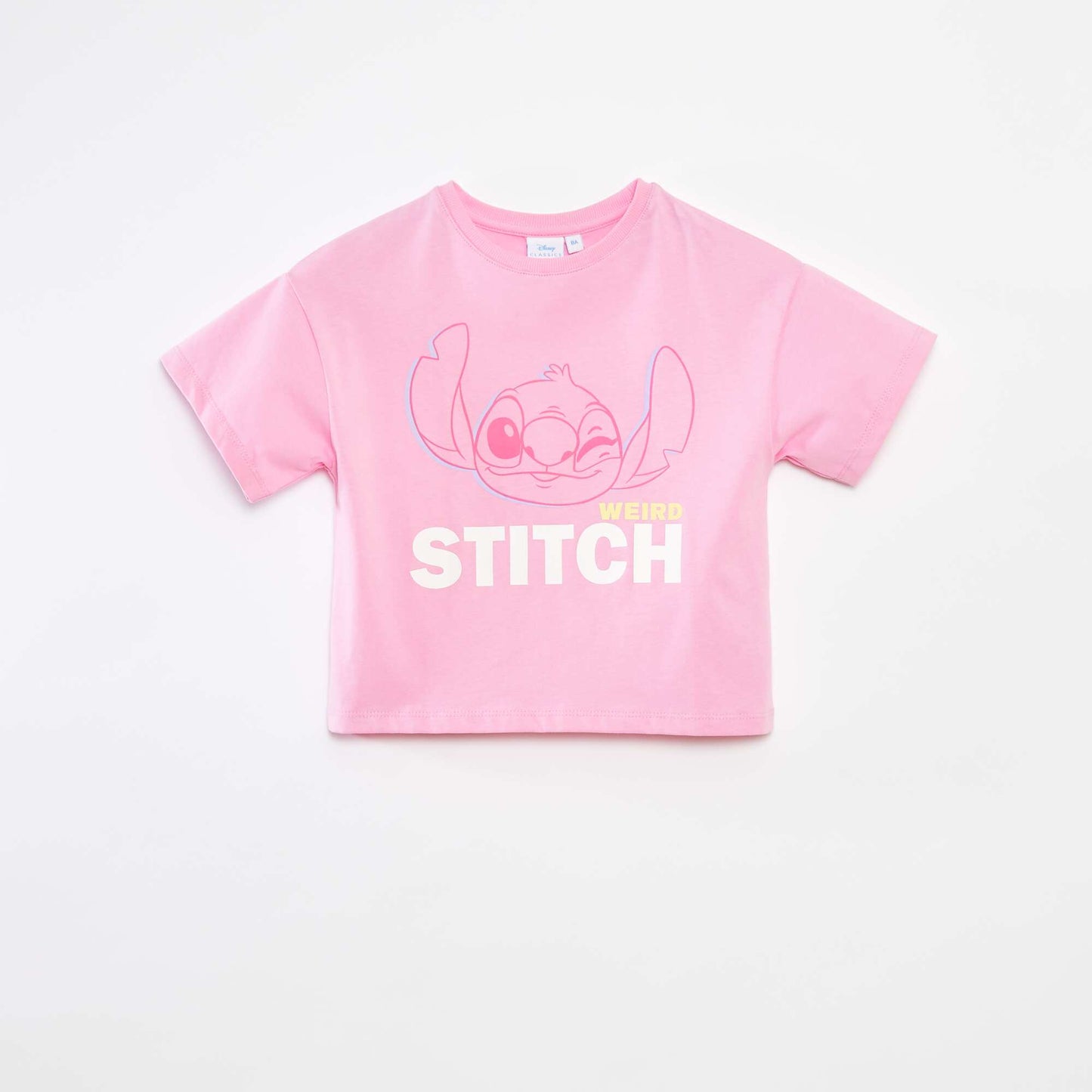 Tee-shirt crop top 'Stitch' ROSE