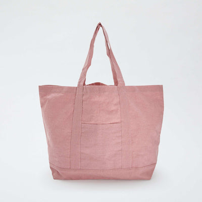 Cabas de plage extra-large en coton ROSE