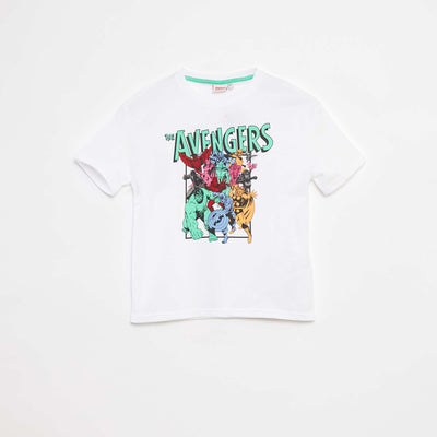 T-shirt à manches courtes 'Avengers' BLANC