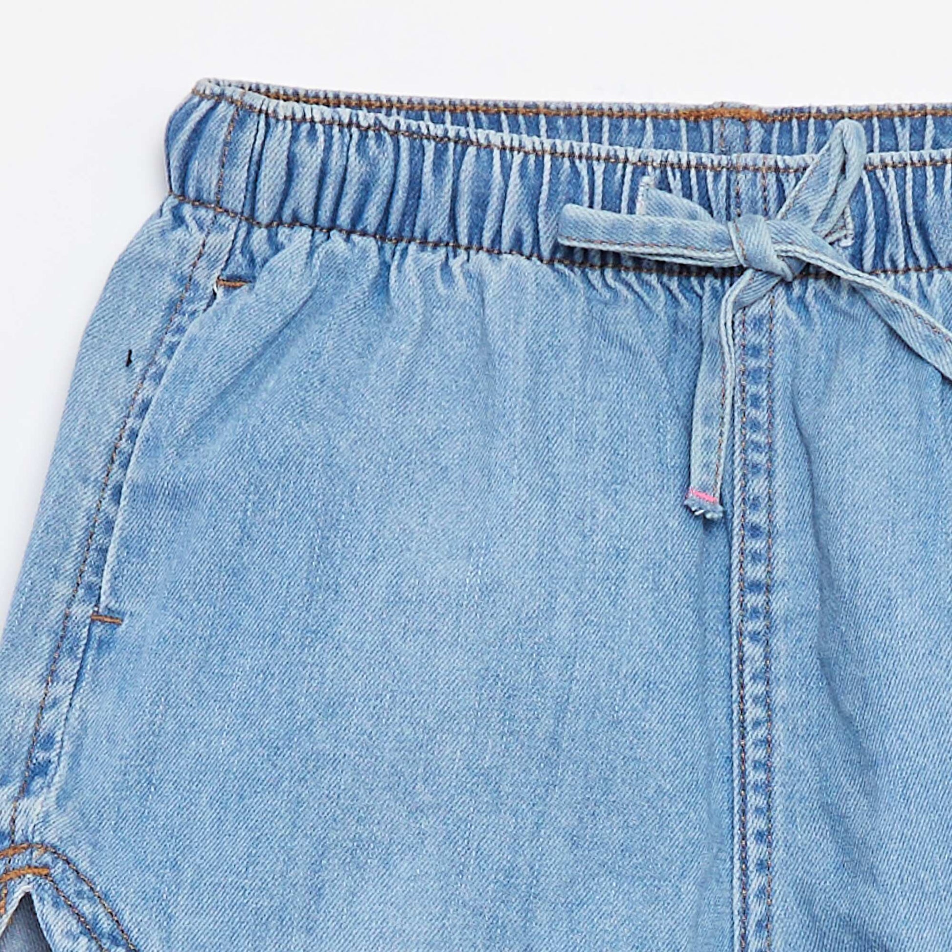 Short en jean uni BLEU