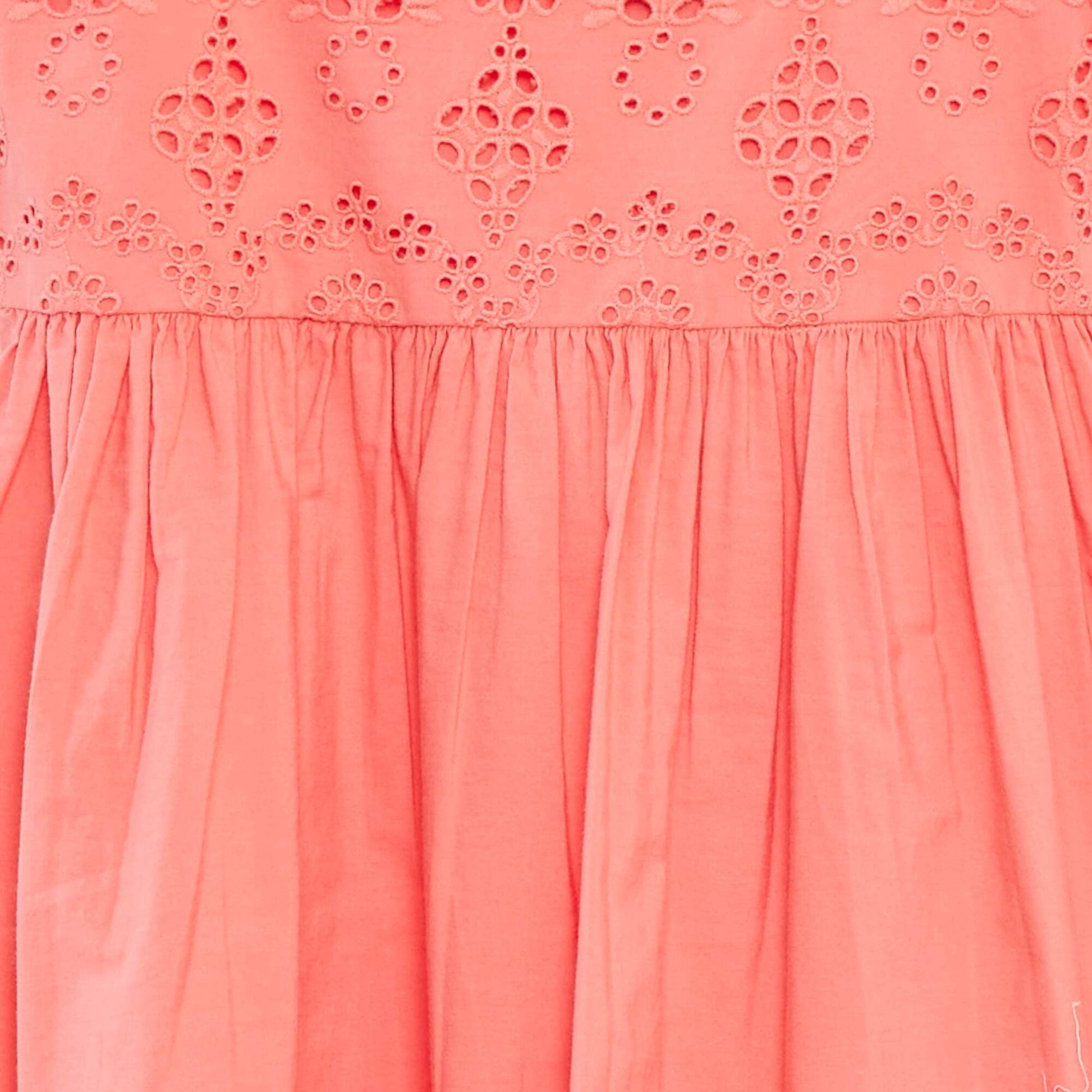 Robe en popeline avec broderie anglaise ROSE