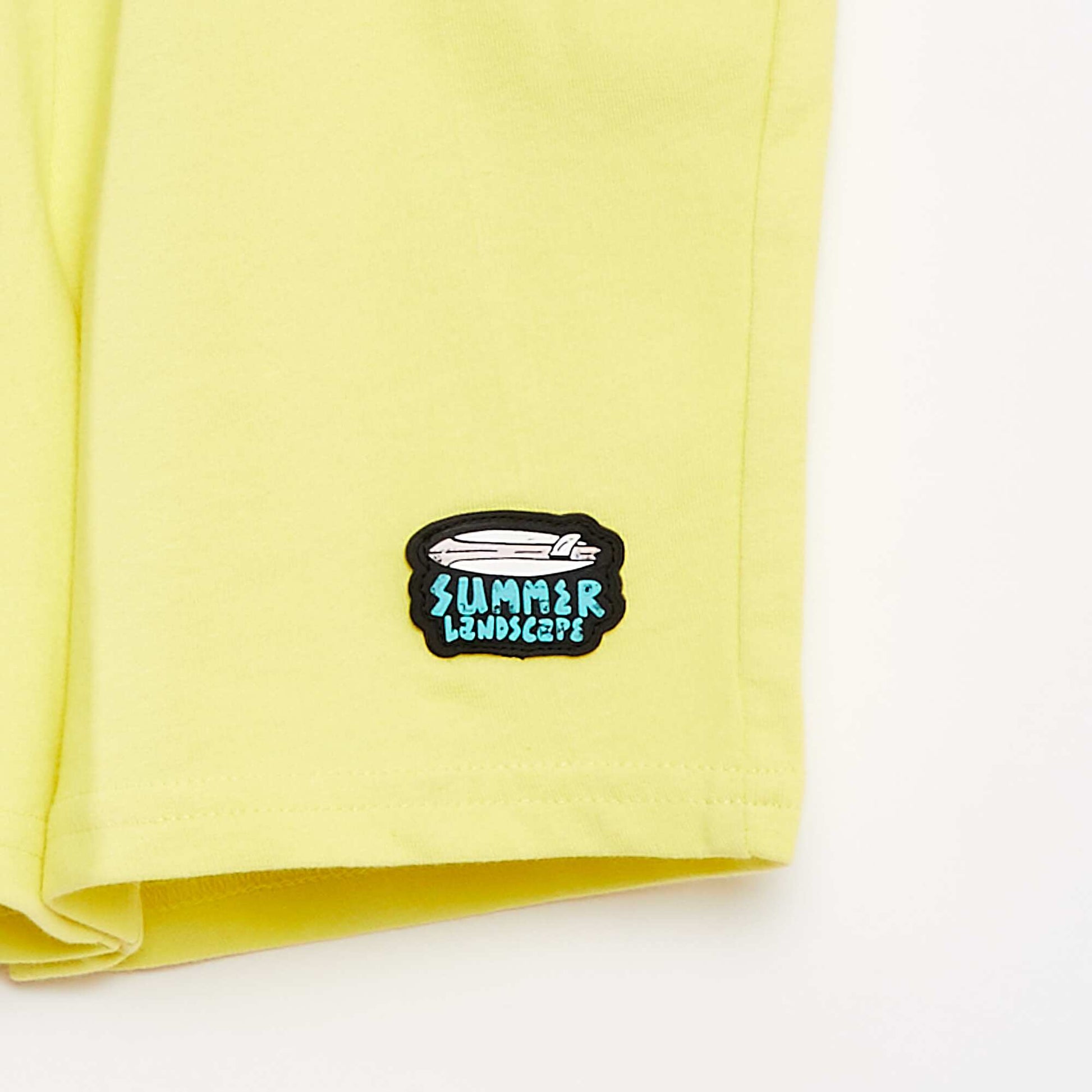 Short en molleton léger JAUNE