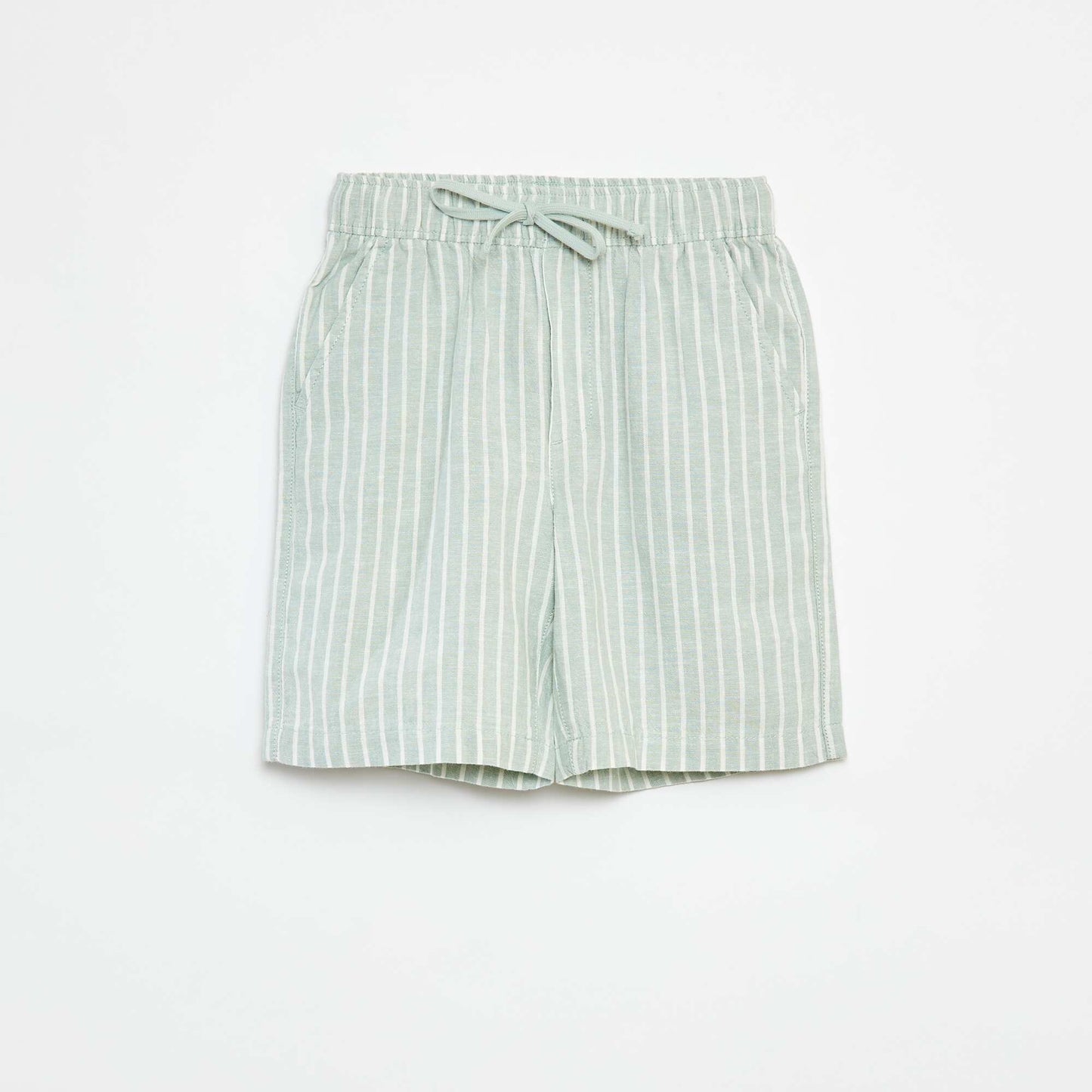 Bermuda léger et rayé VERT