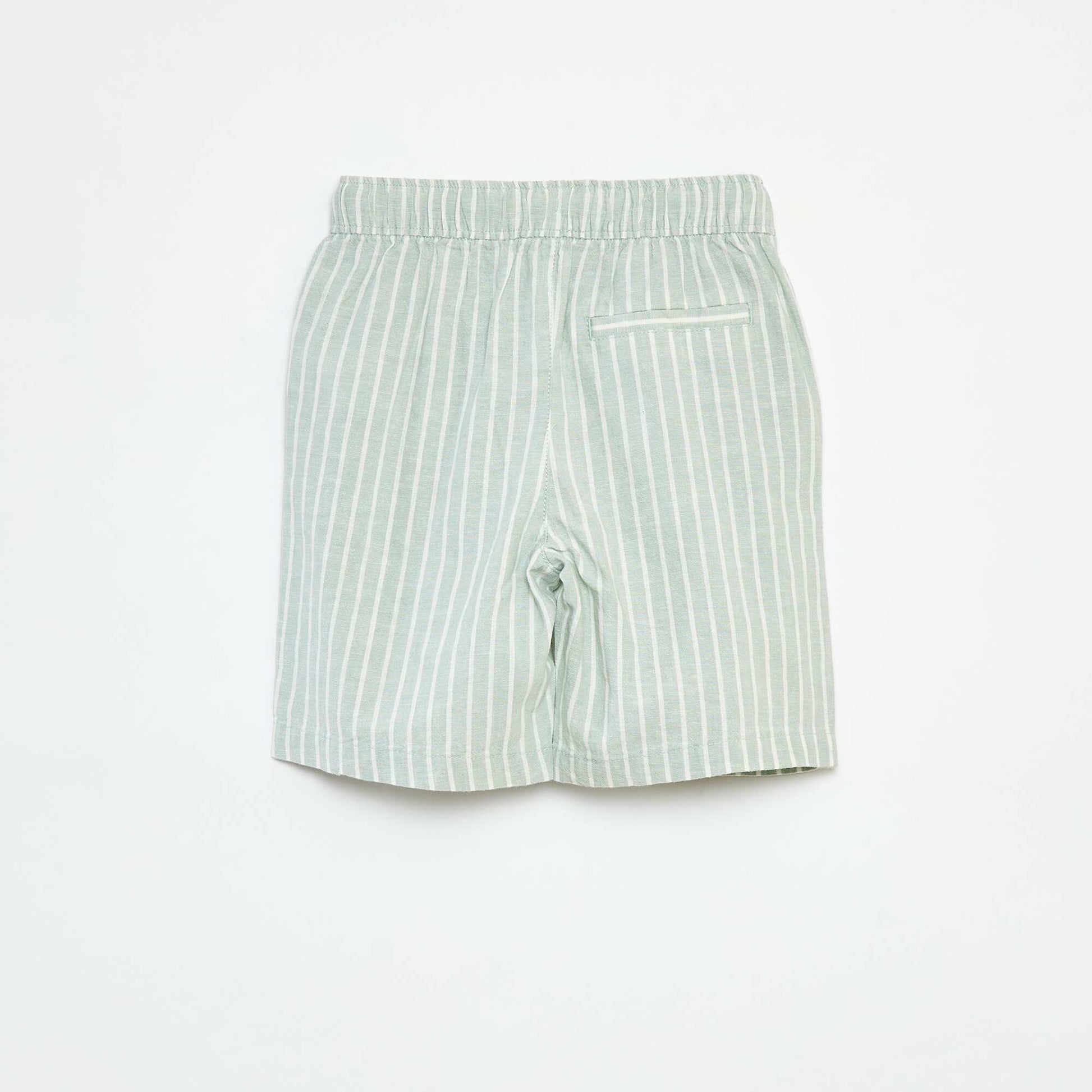 Bermuda léger et rayé VERT