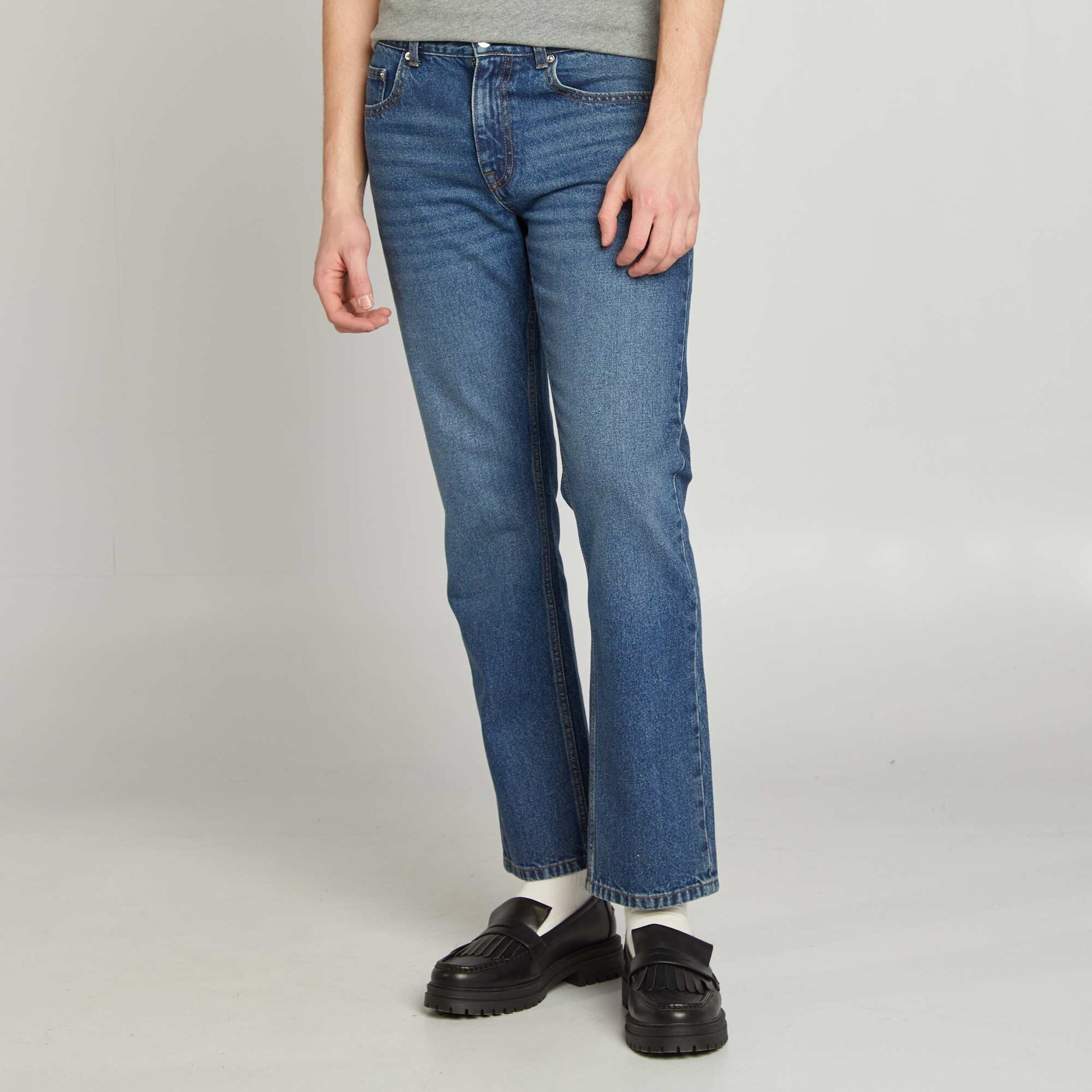 Jean droit 5 poches BLEU