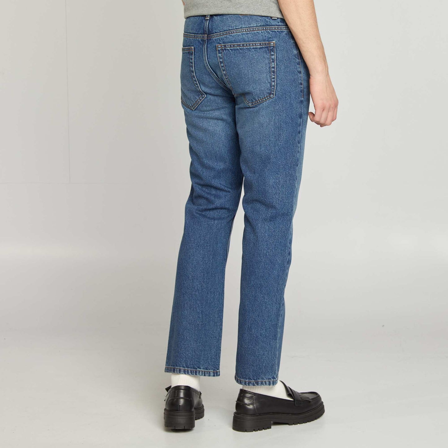 Jean droit 5 poches BLEU