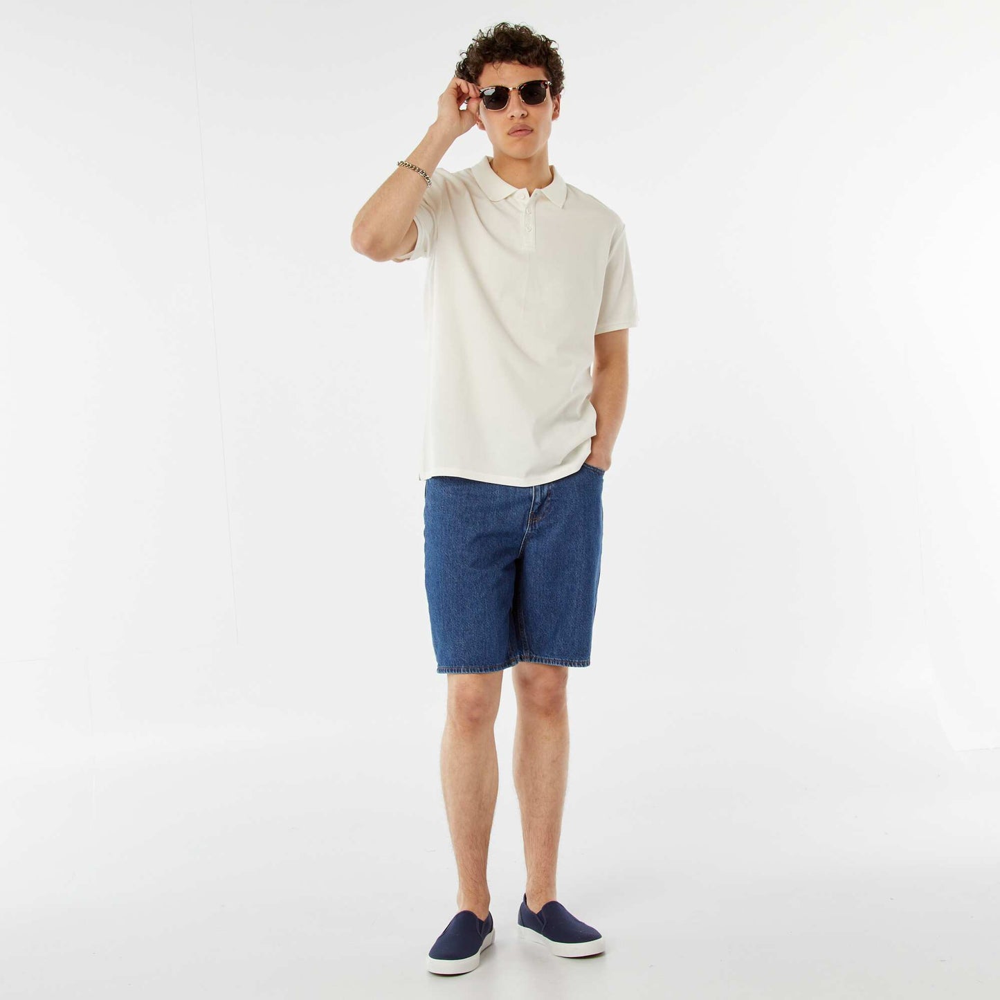 Bermuda en jean BLEU