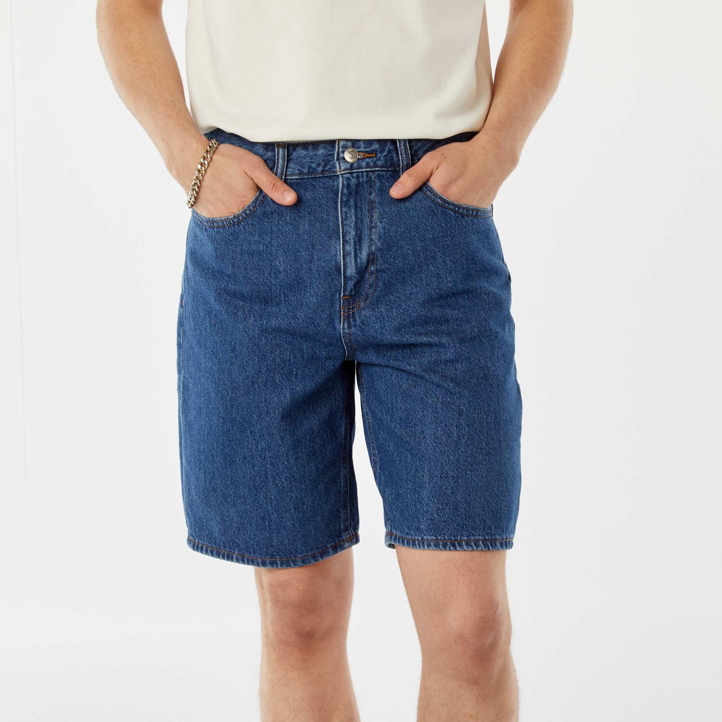 Bermuda en jean BLEU