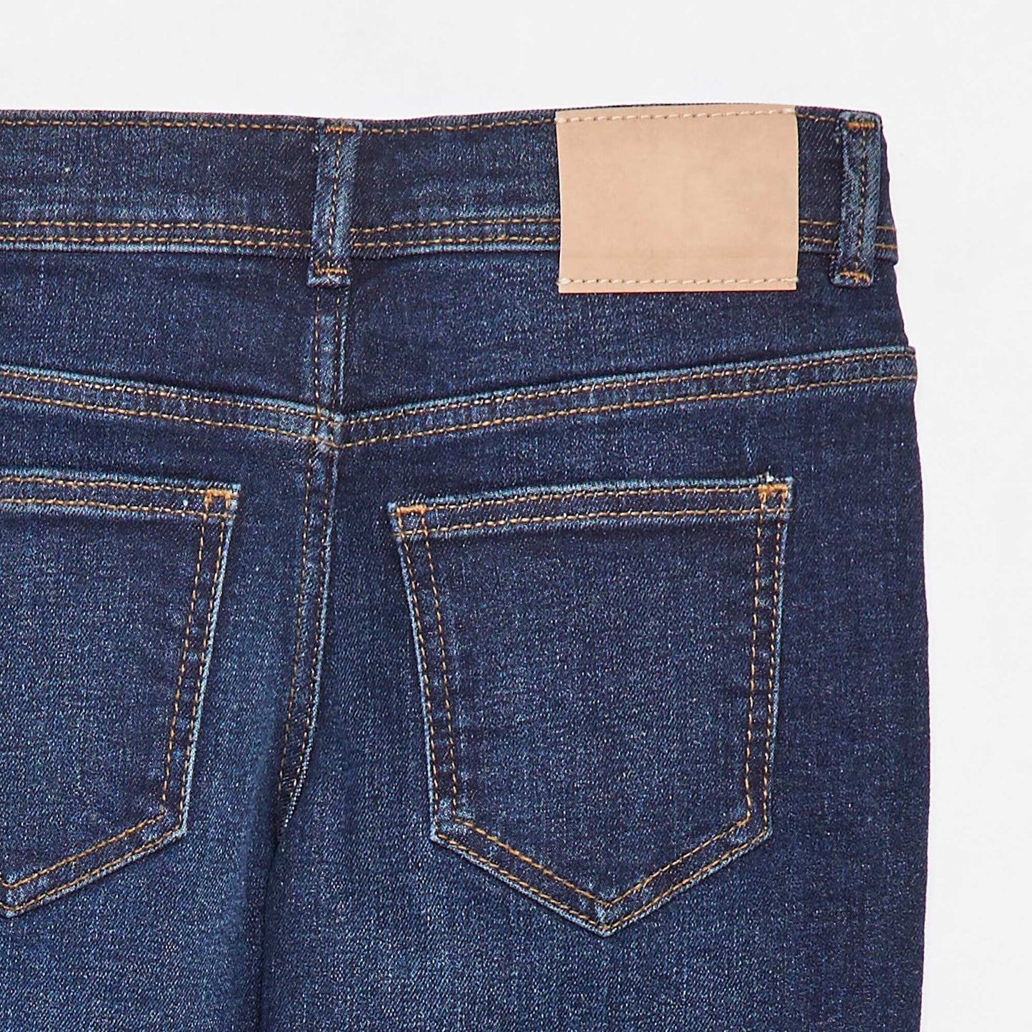 Jean slim avec taille ajustable BLEU